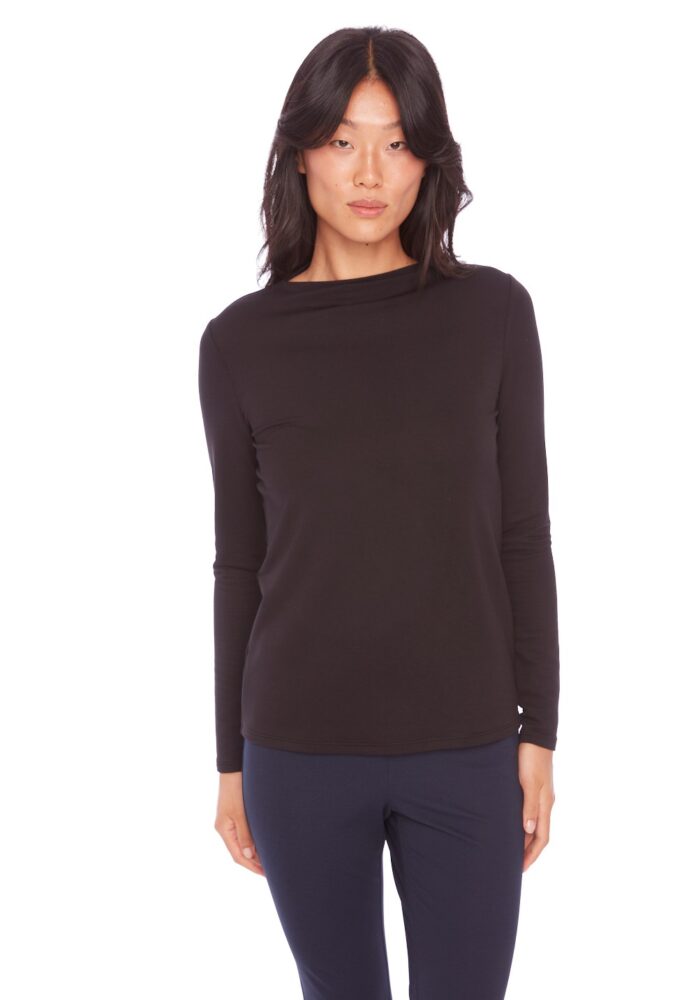 ILTM Jane Solid Provence Long-Sleeve Top