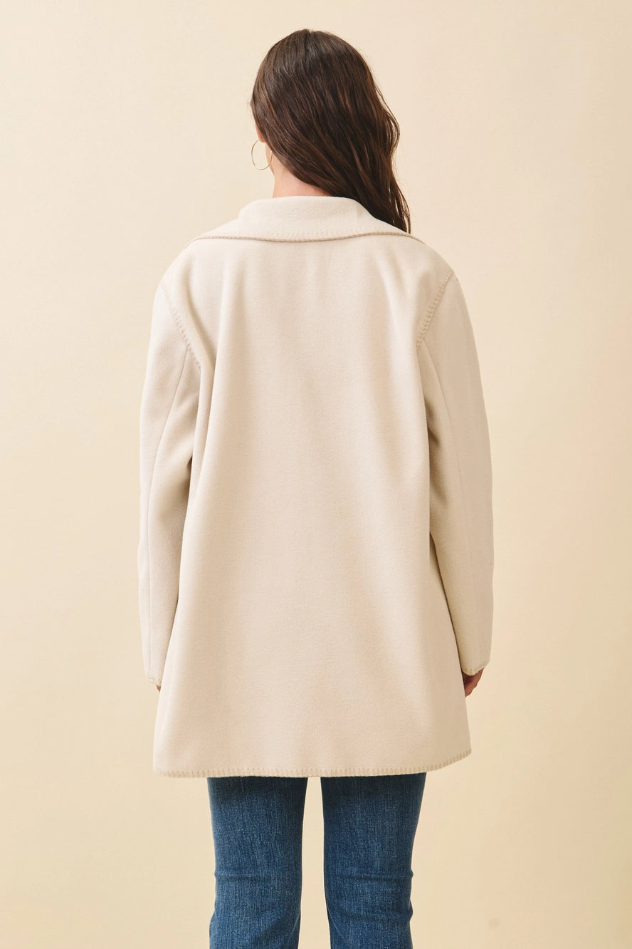 Aemi+Co Contrast Stitch Coat