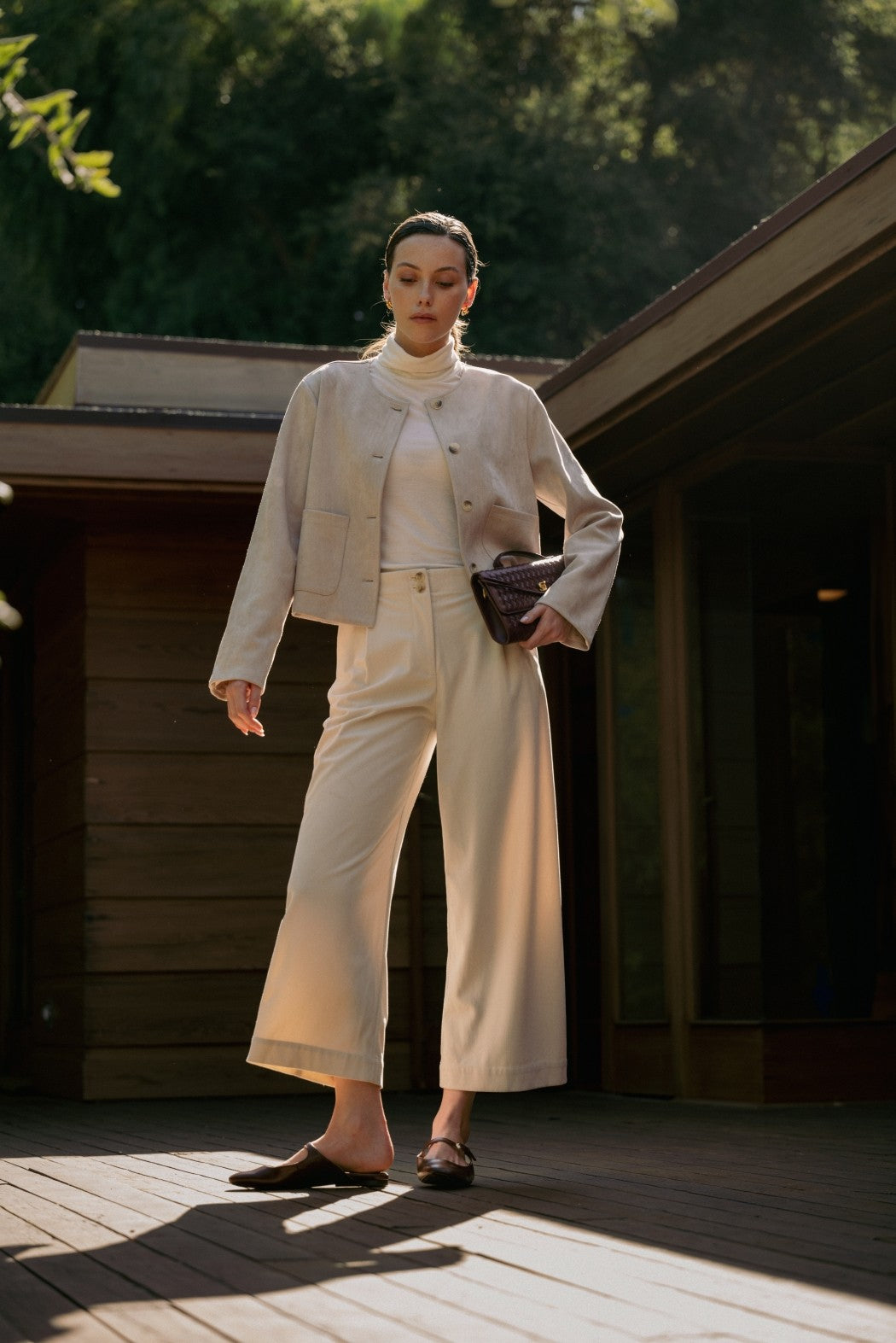 Fun2Fun Suede Button-down Jacket