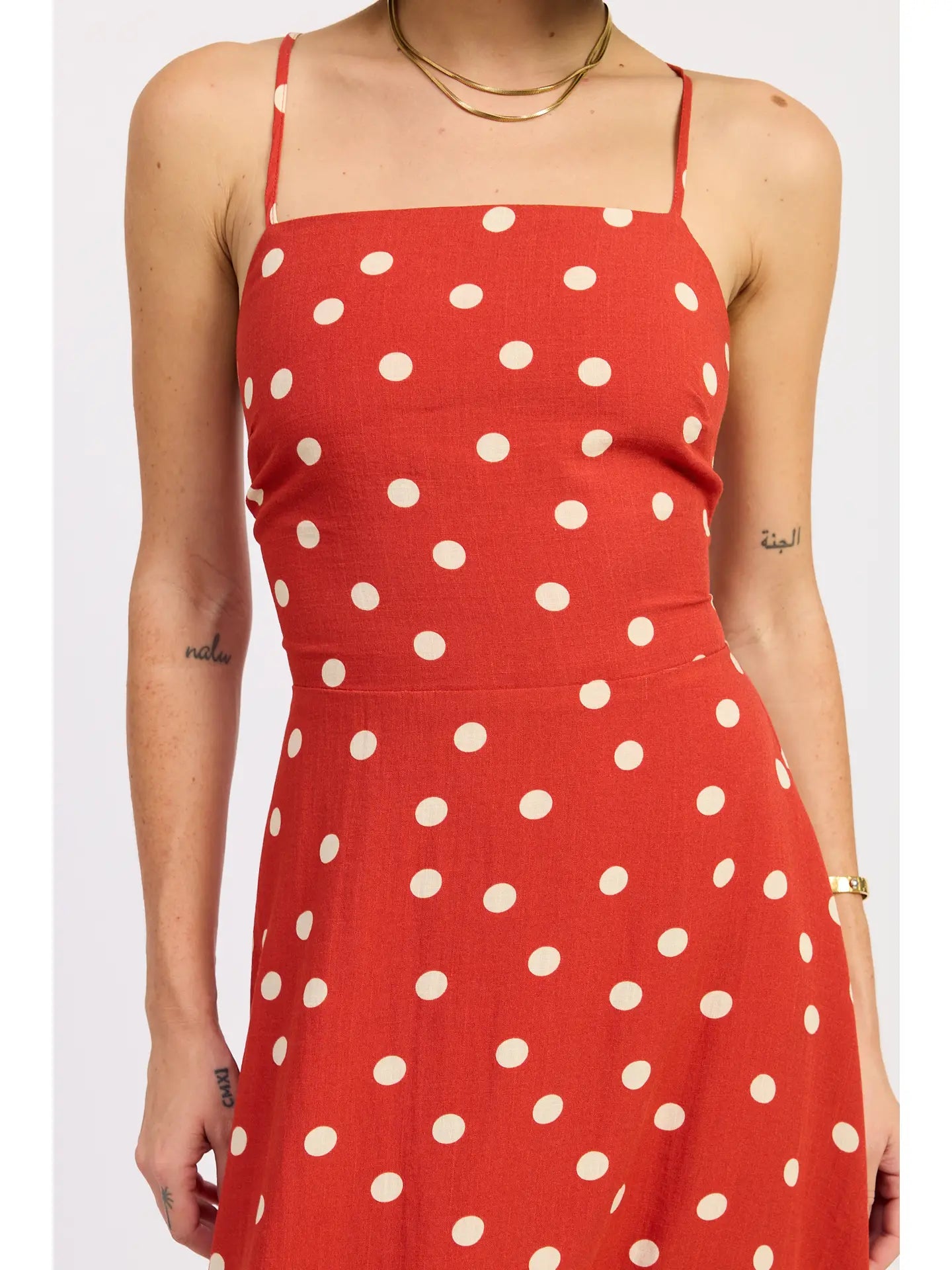 Emory Park Squared Neck Open Back Maxi Dress