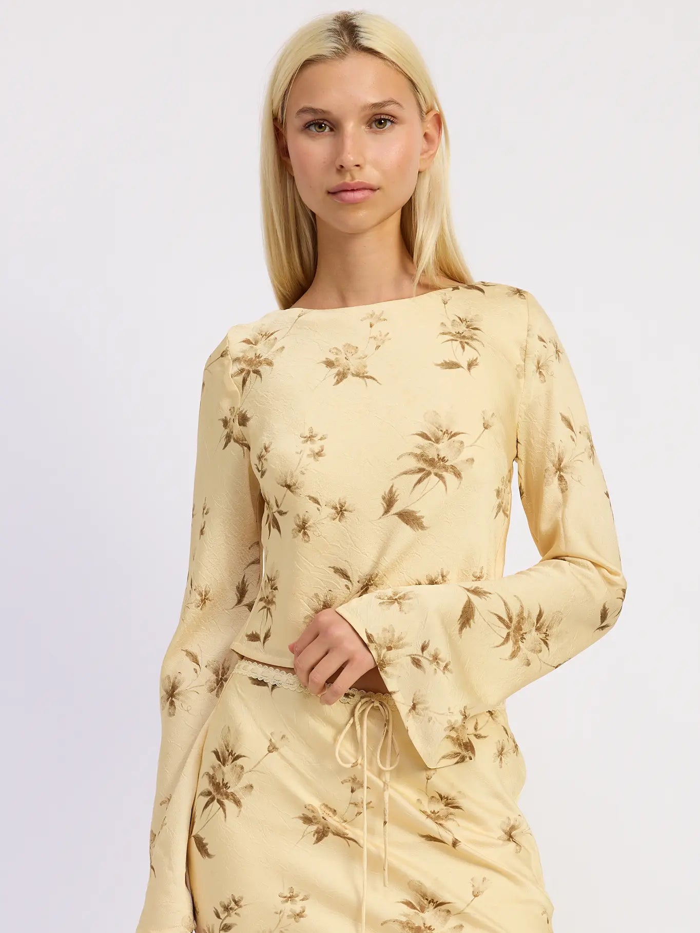 Emory Park Cowl Neck Long Sleeve Blouse