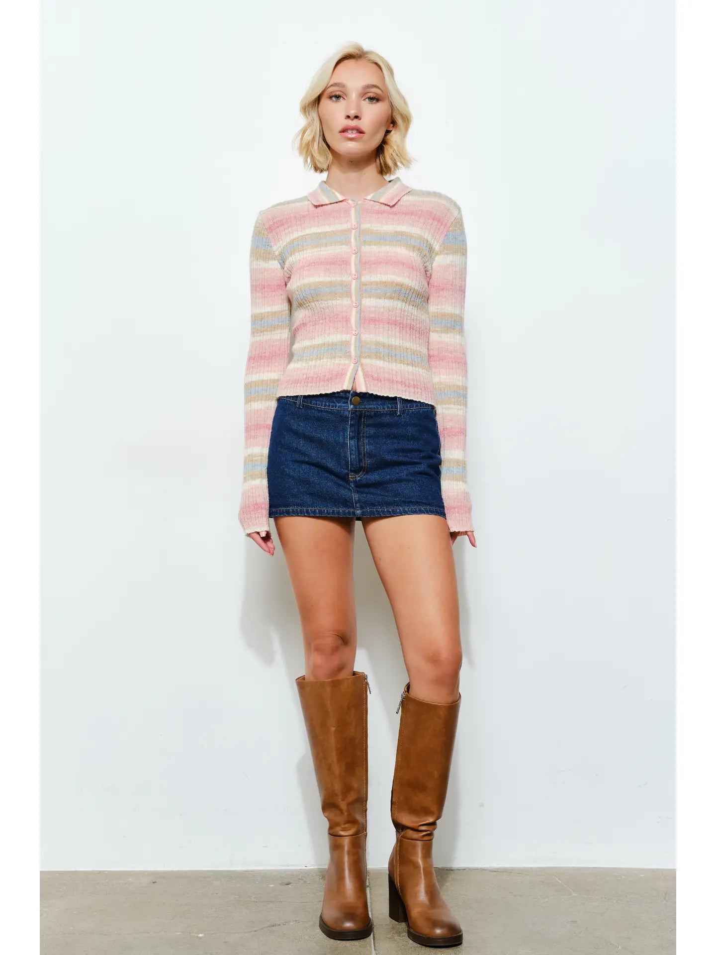 Pretty Garbage Alison Ribbed Polo