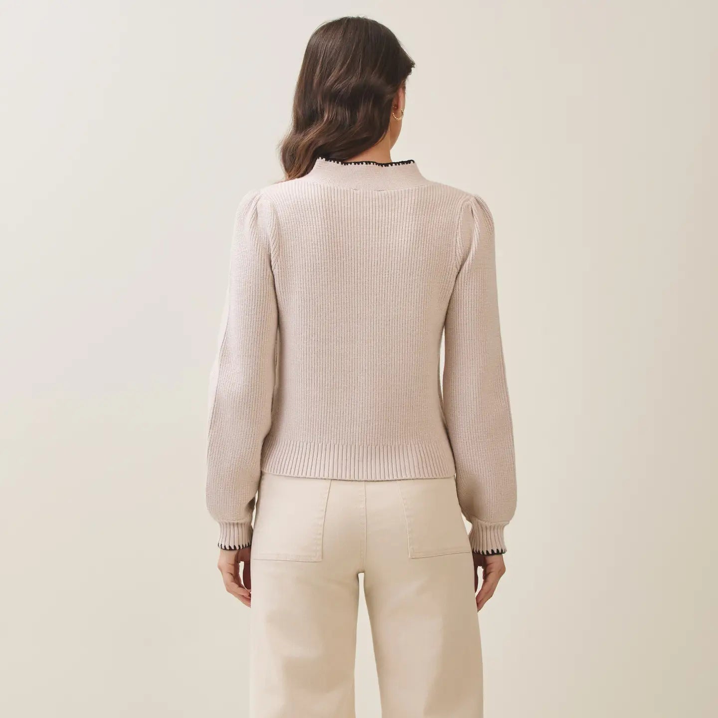Able Whipstitch Bow Cardigan
