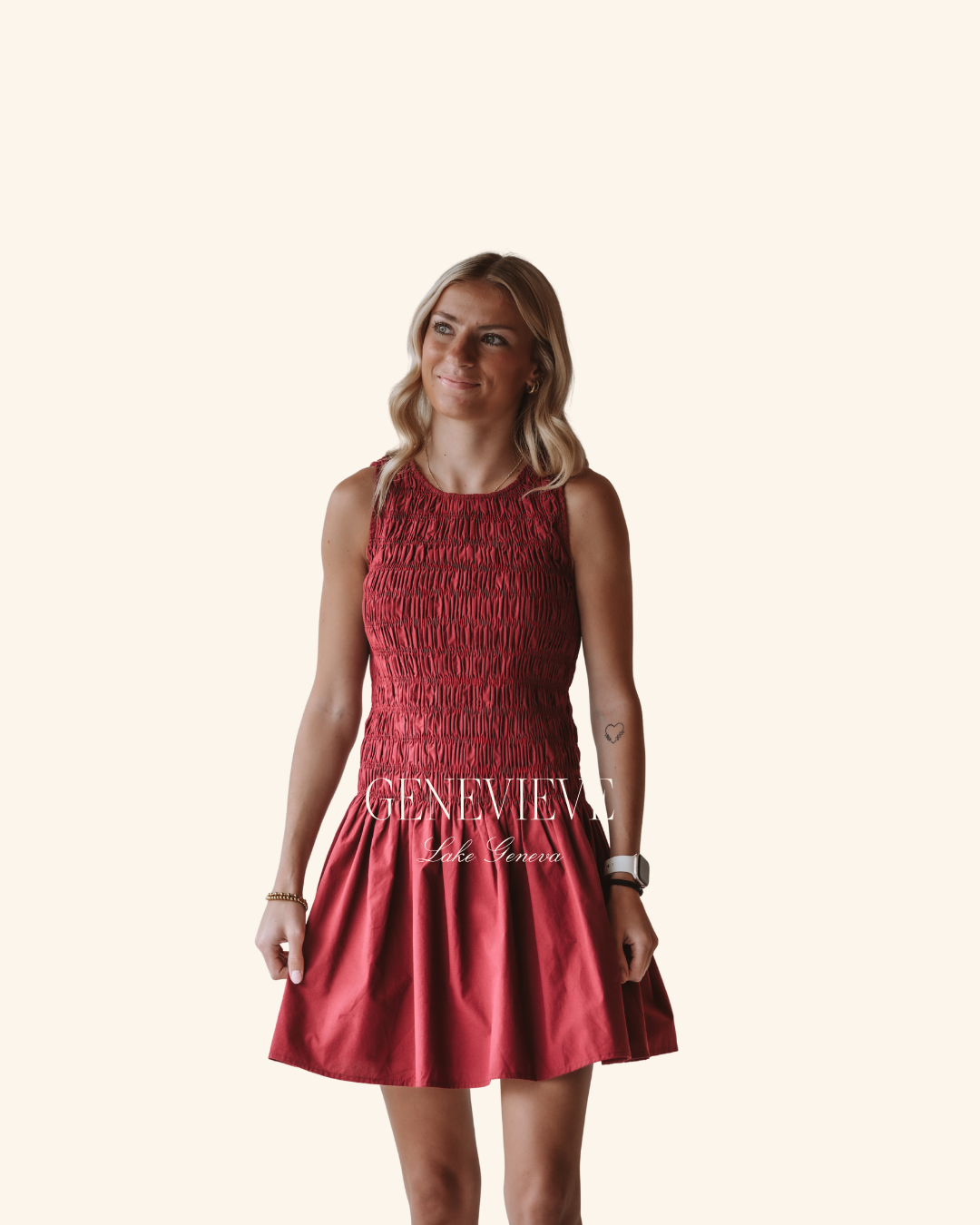 Needii Burgundy Smock Mini