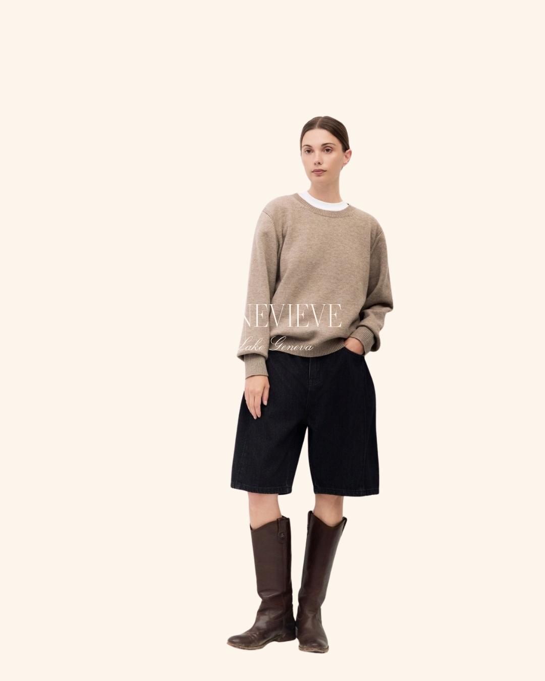 All Row Conrad Taupe Sweater