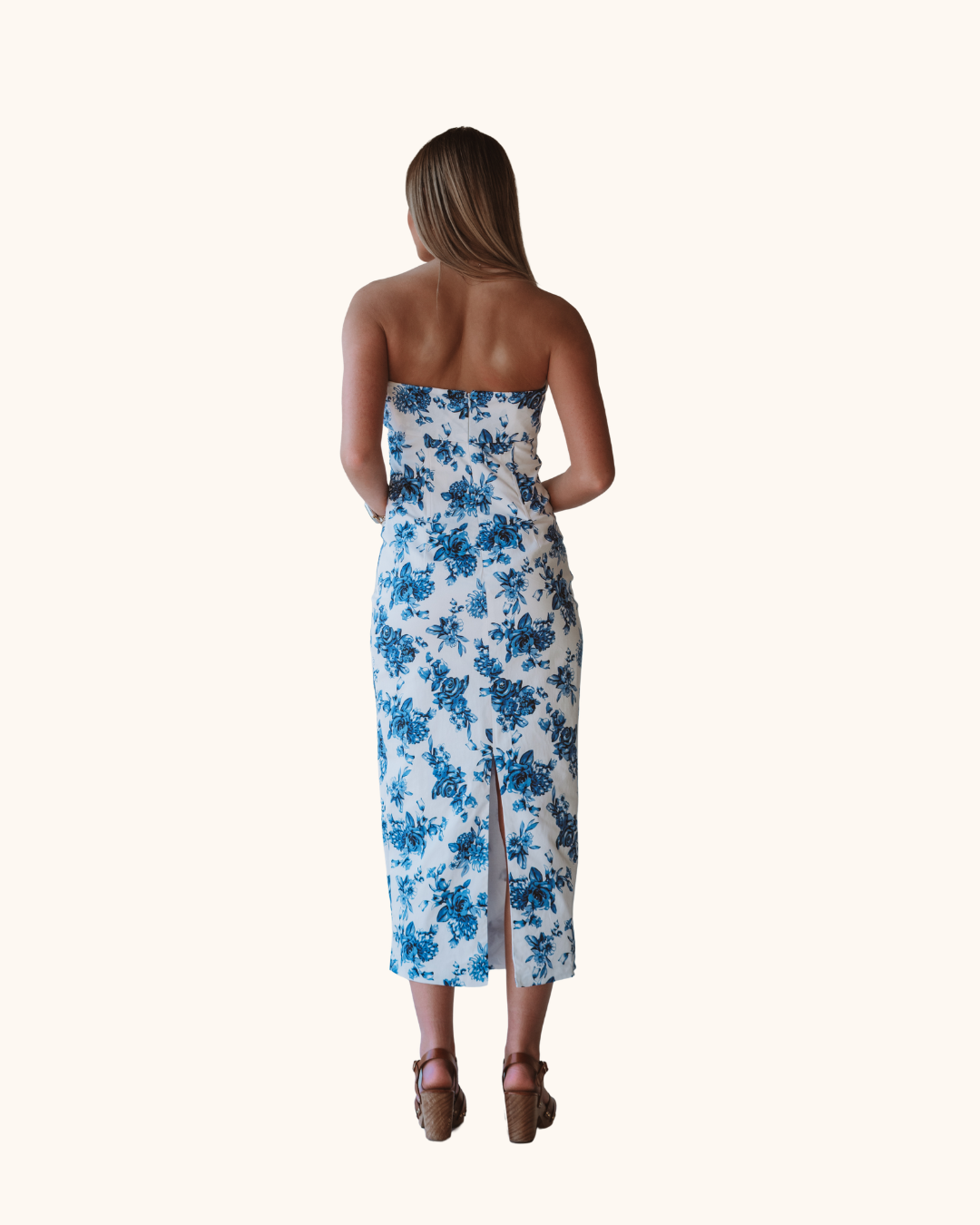 Mable Blue Floral Tube Dress