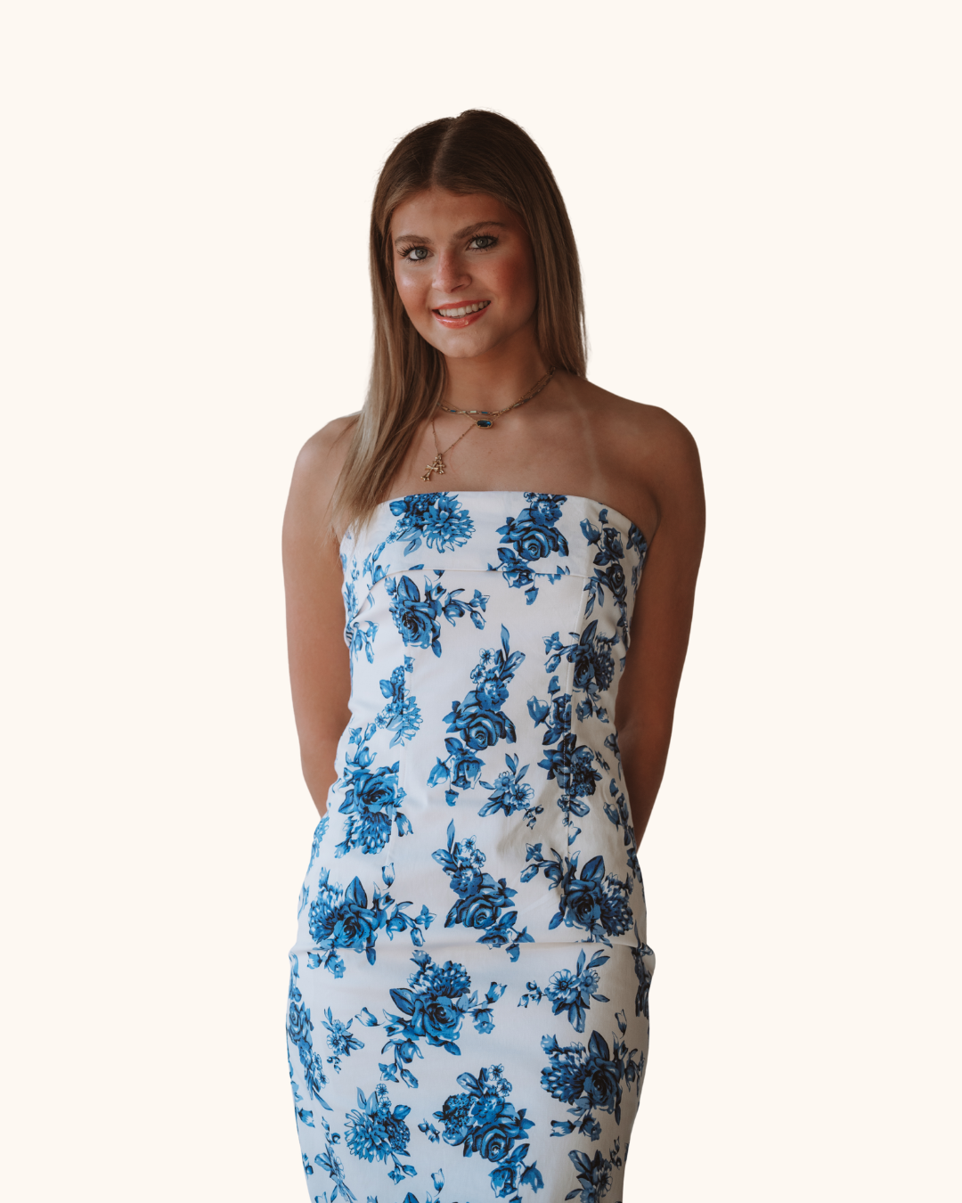 tube blue dress Mable Blue Floral Tube Dress sm