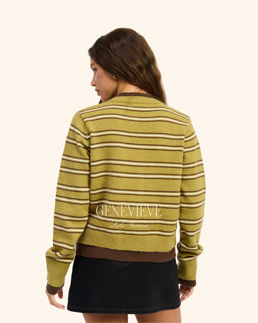 Emory Park Olive Stripe Cardigan