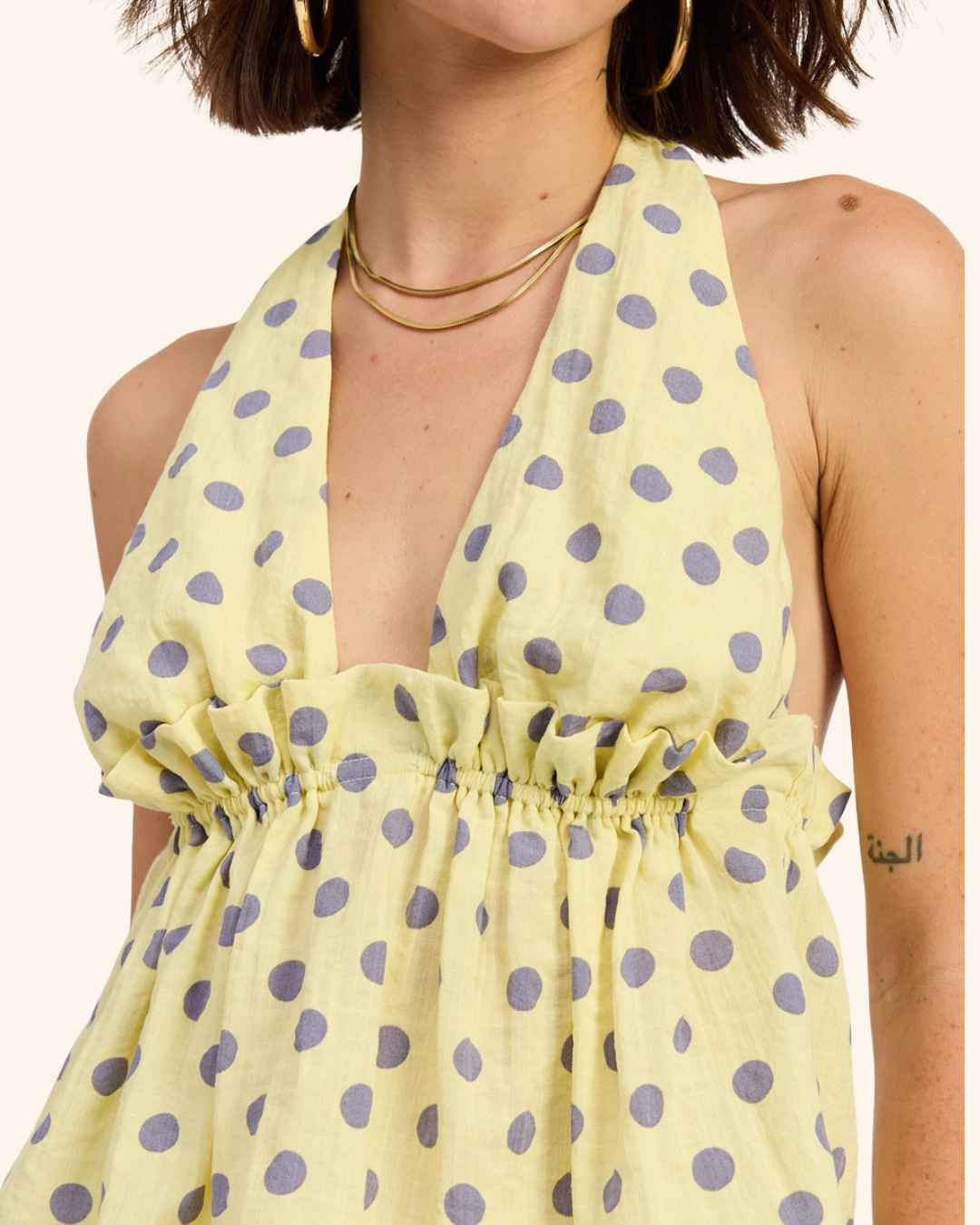 Emory Park Yellow Polka Dot Halter