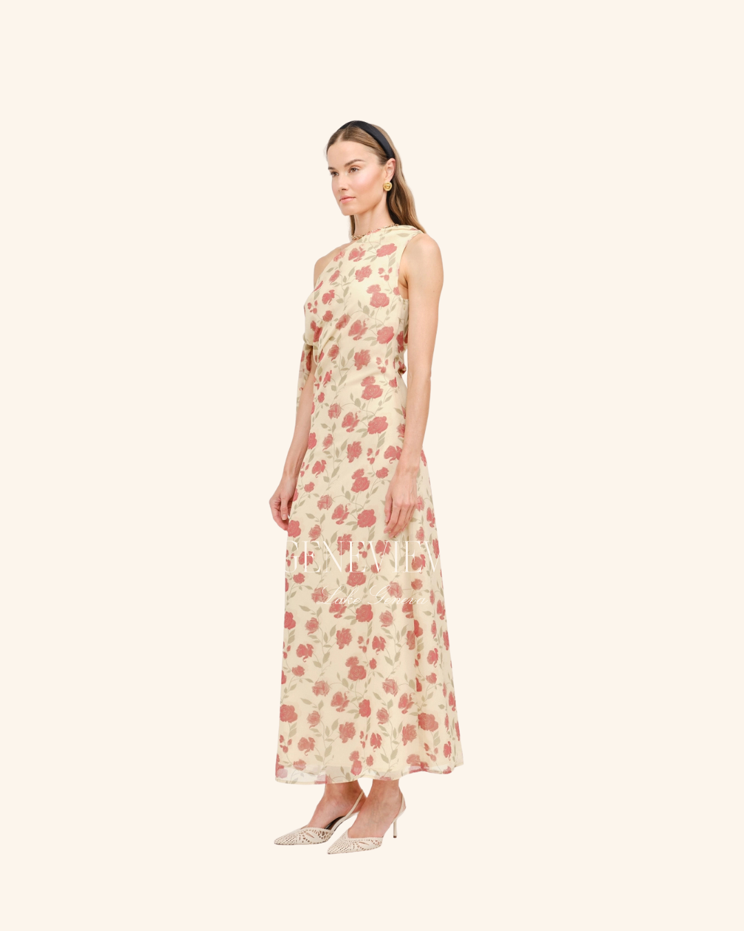 Sofie The Label Yellow Floral Midi Dress