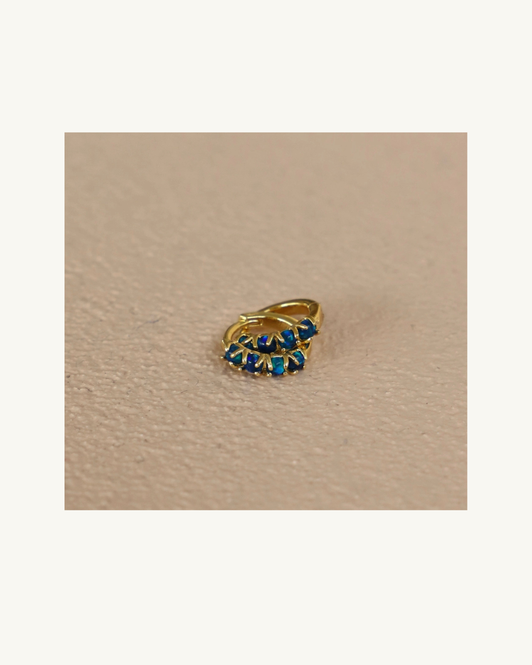 Katie Waltman Dark Blue Opal Mini Hoops