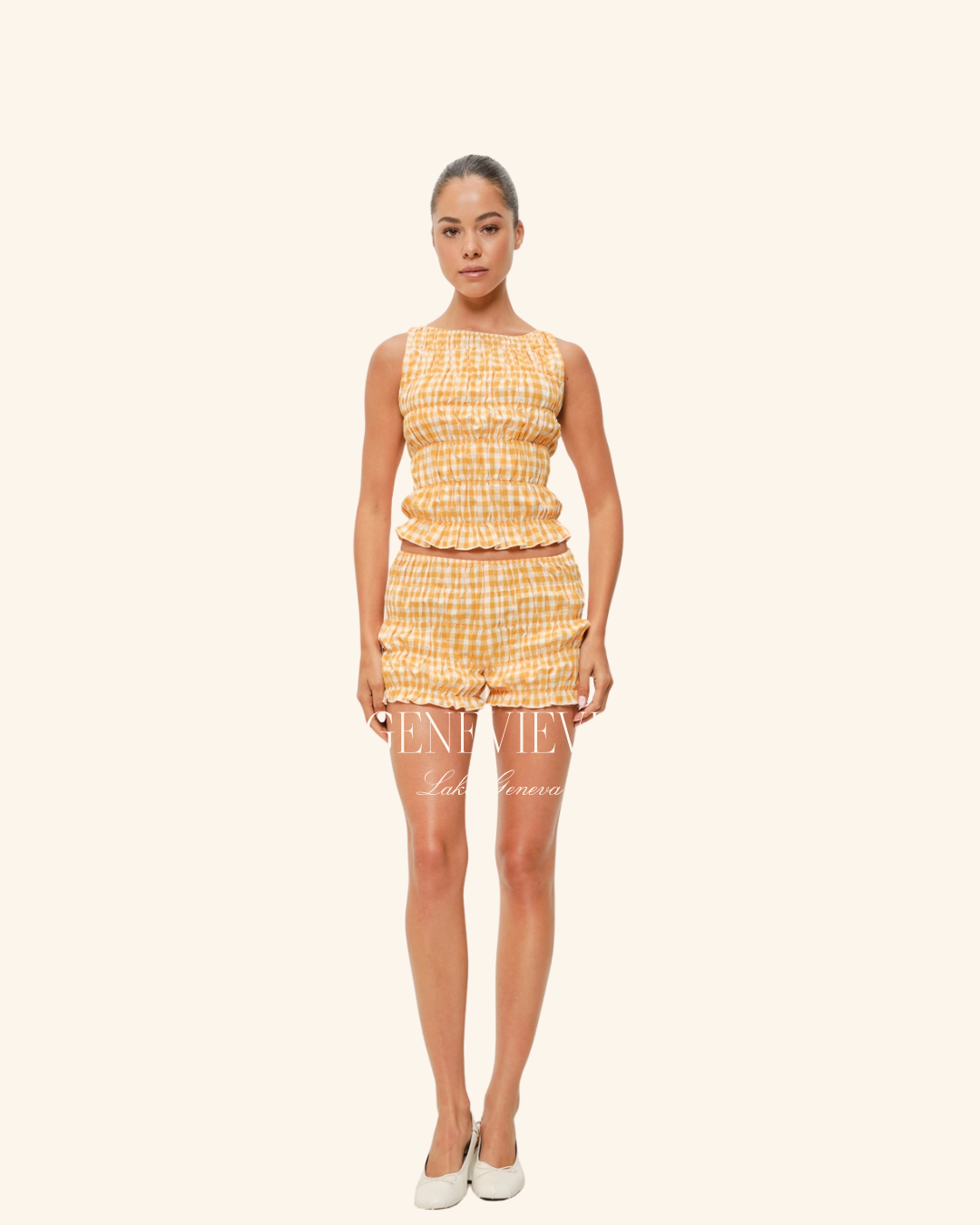 Pretty Garbage Tangergine Gingham Tank