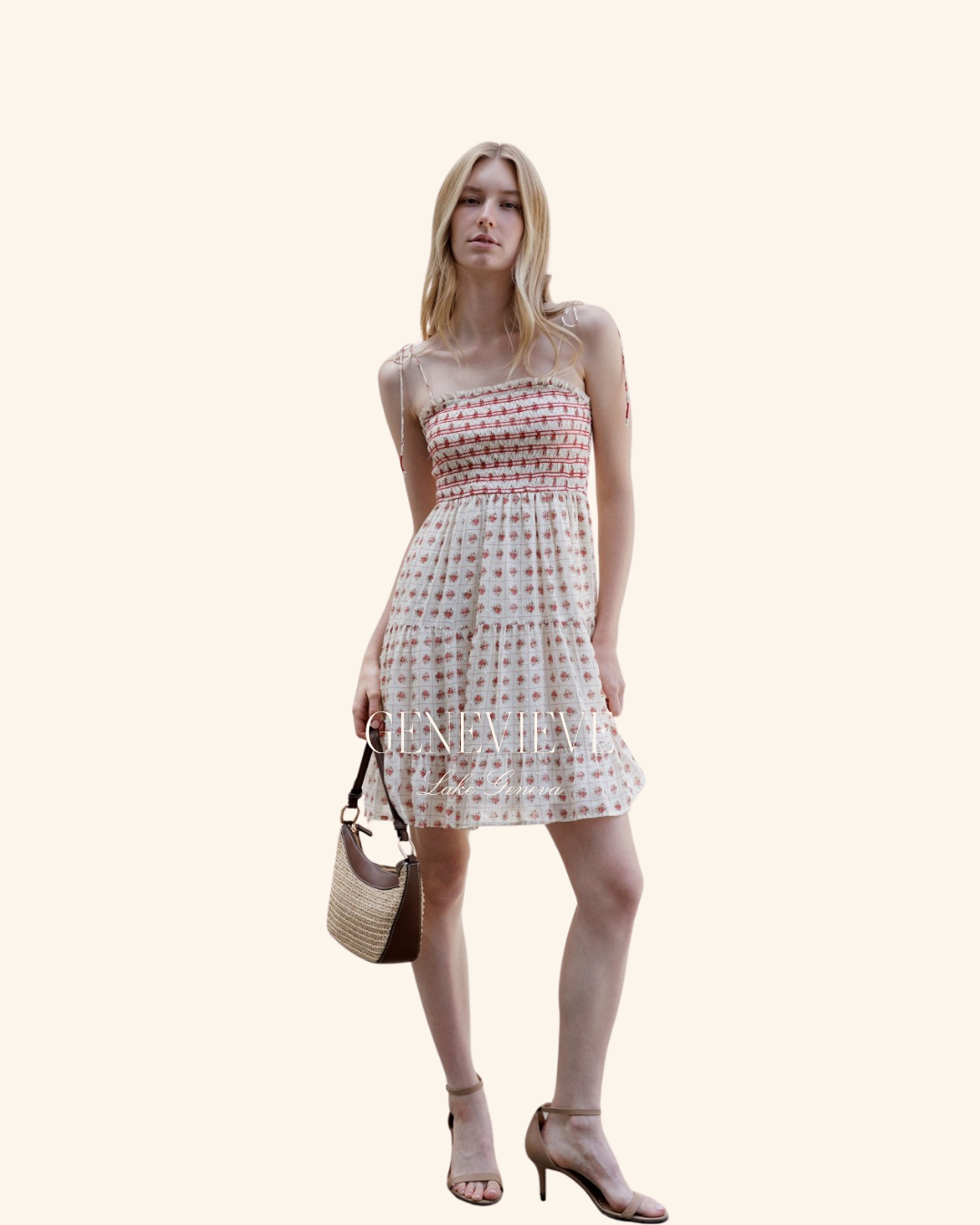 Storia Red and Ivory Floral Mini
