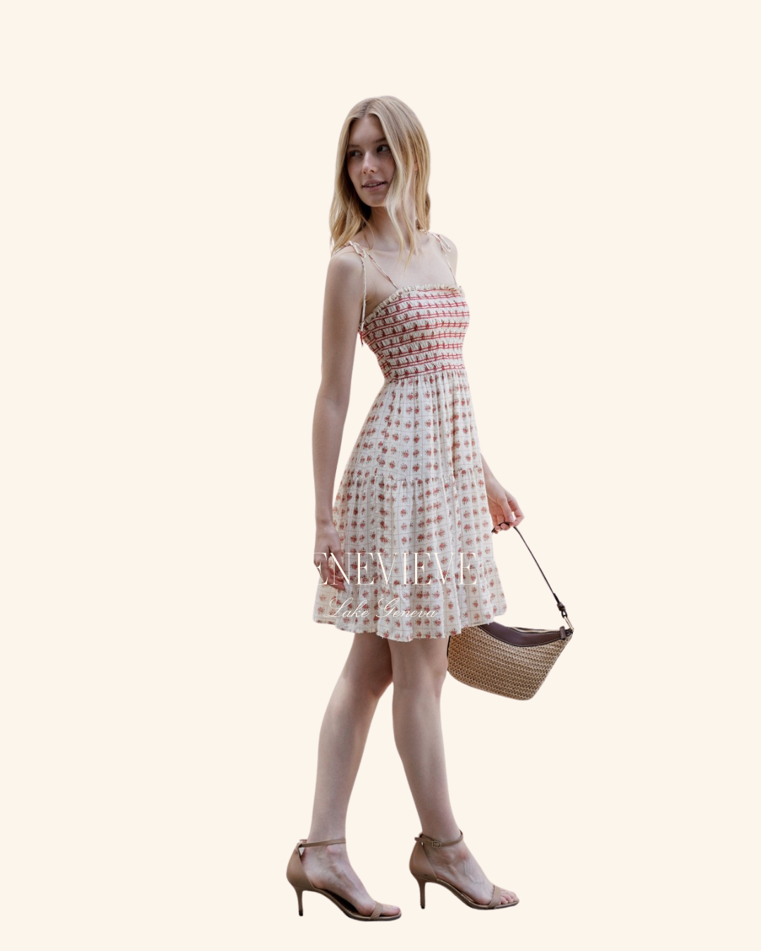 Storia Red and Ivory Floral Mini