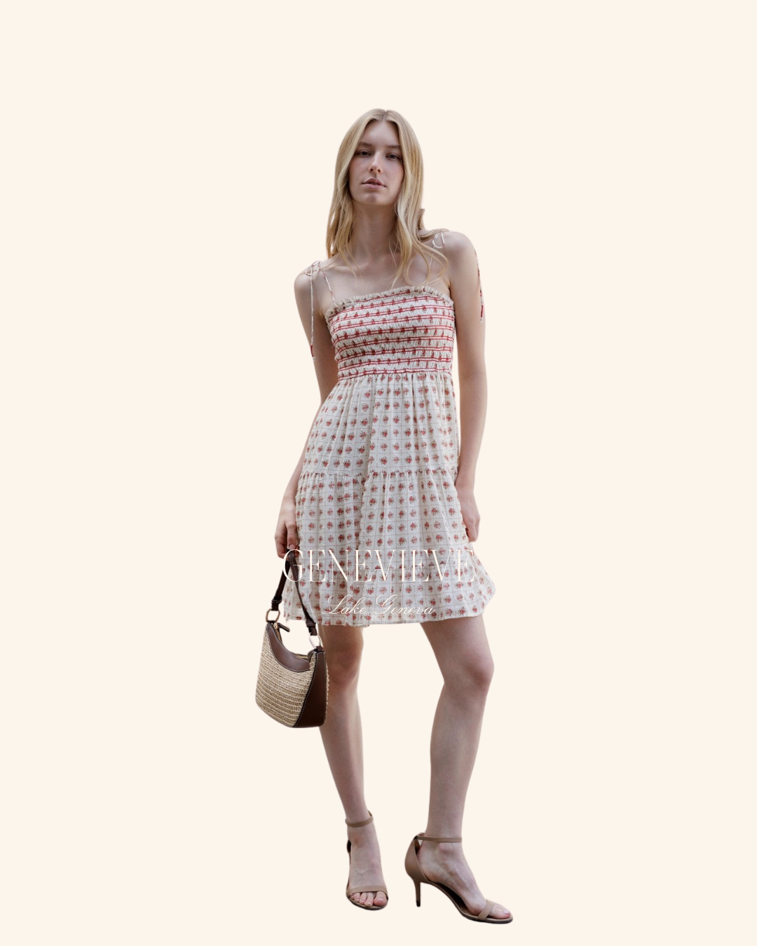 Storia Red and Ivory Floral Mini