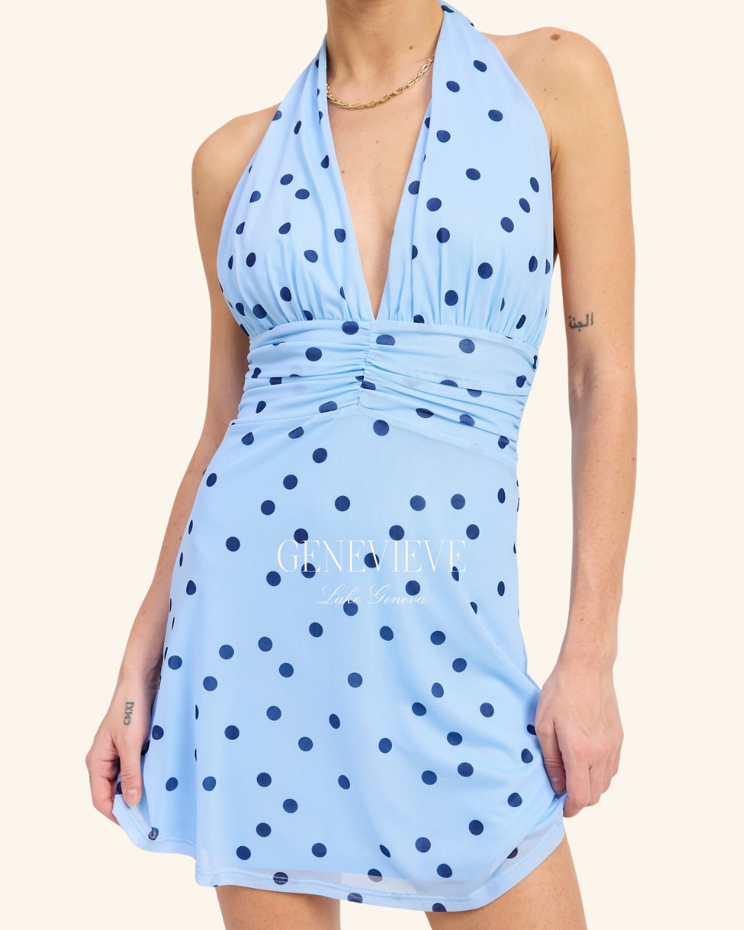 Emory Park Blue Polka Dot Mesh Mini