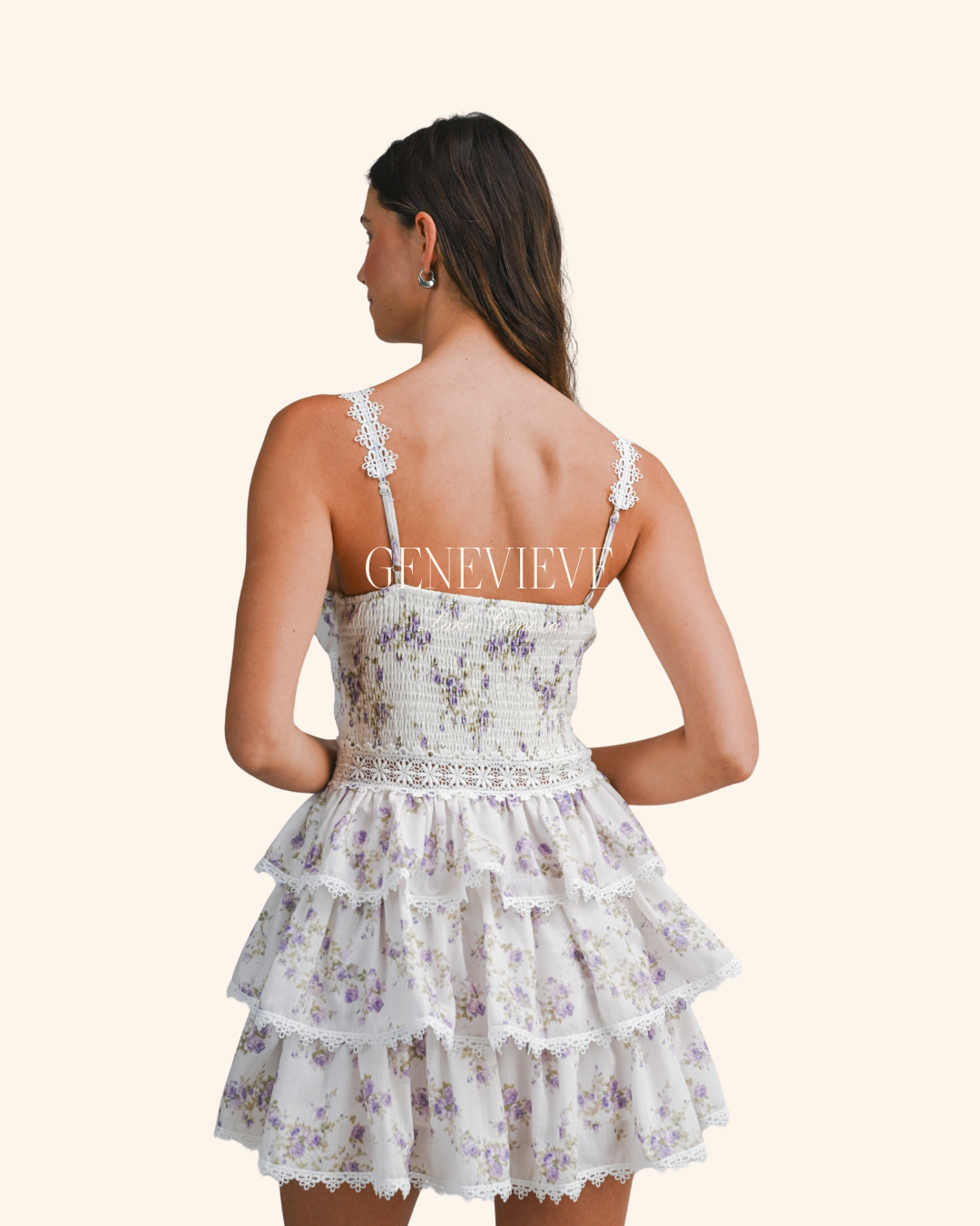 Mable Lavender Floral Mini Dress