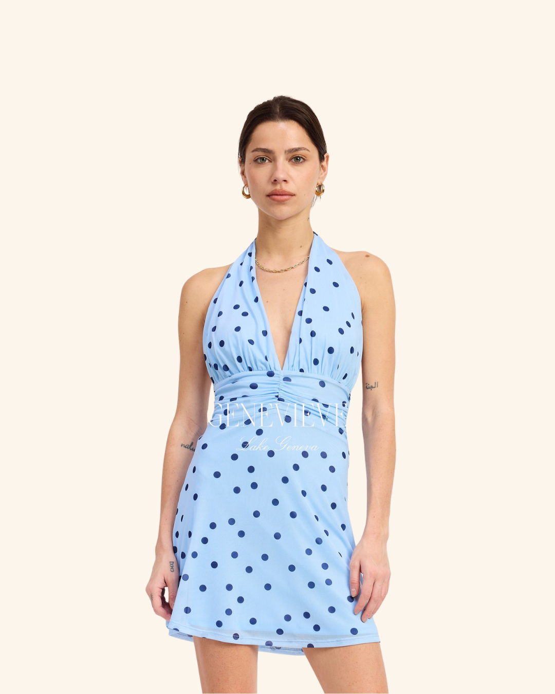 Emory Park Blue Polka Dot Mesh Mini
