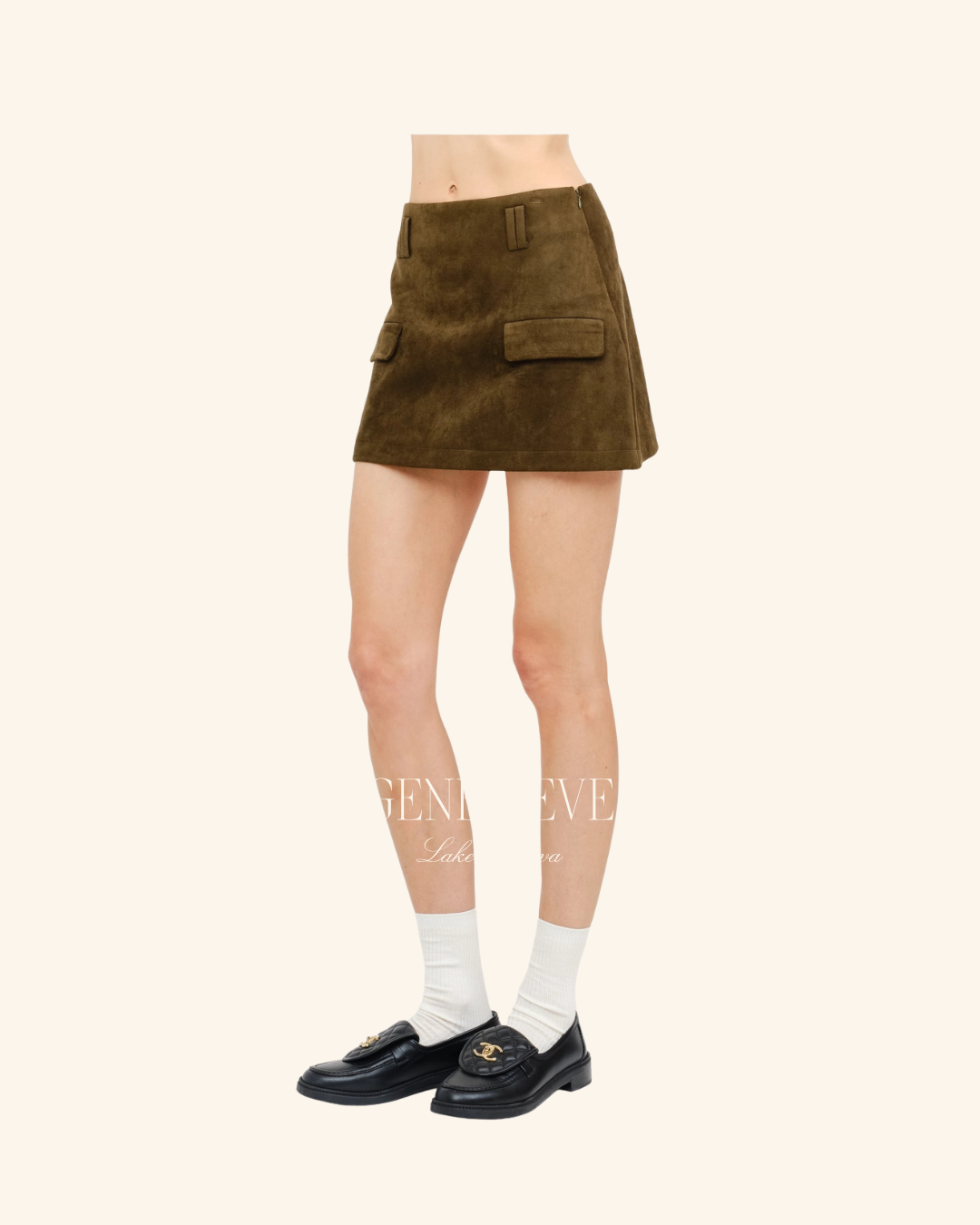 Sofie The Label Olive Vegan Mini Skirt