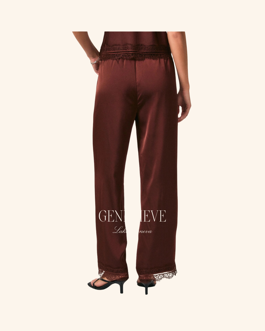 Le Lis Mid Waist Satin Pant