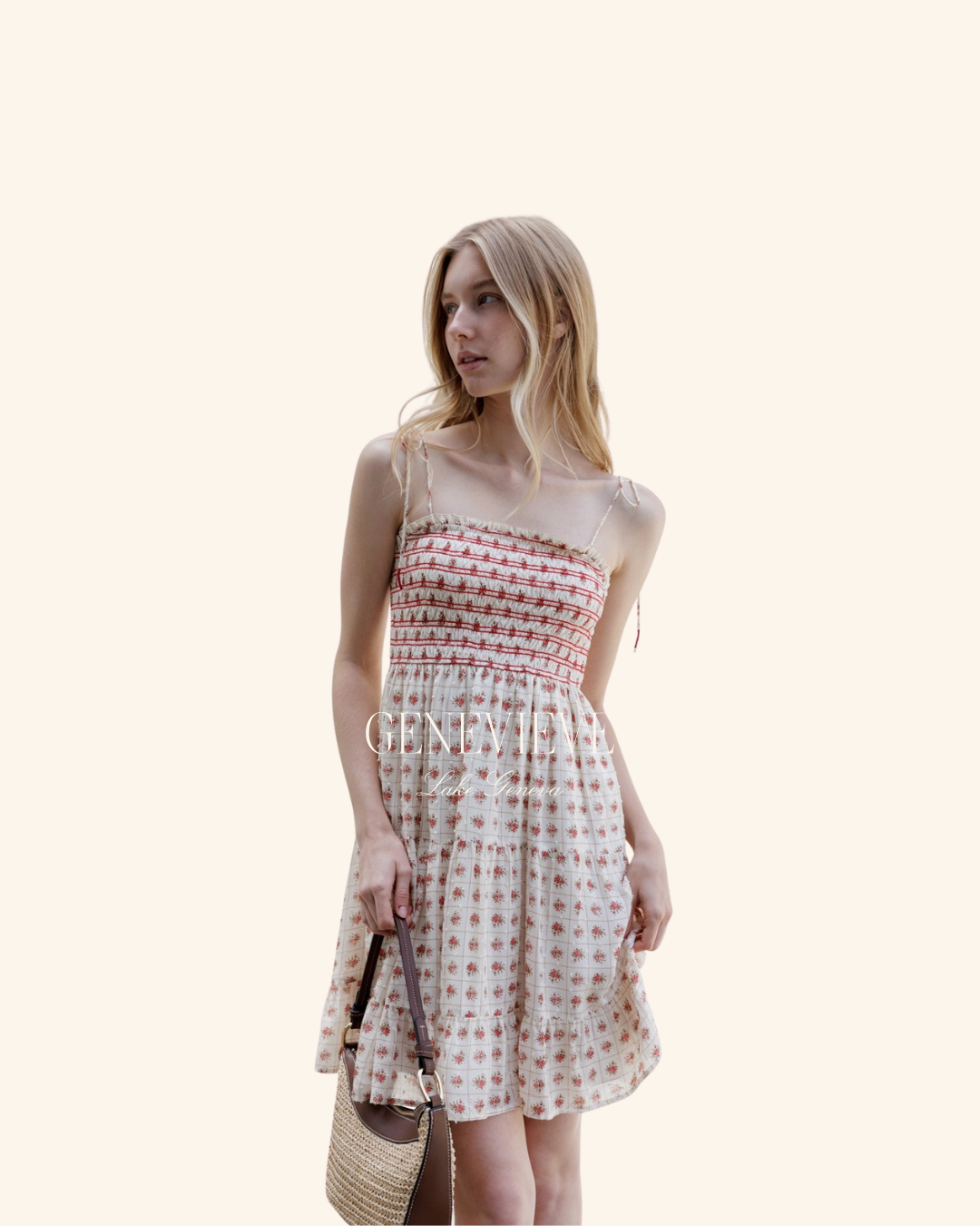 Storia Red and Ivory Floral Mini