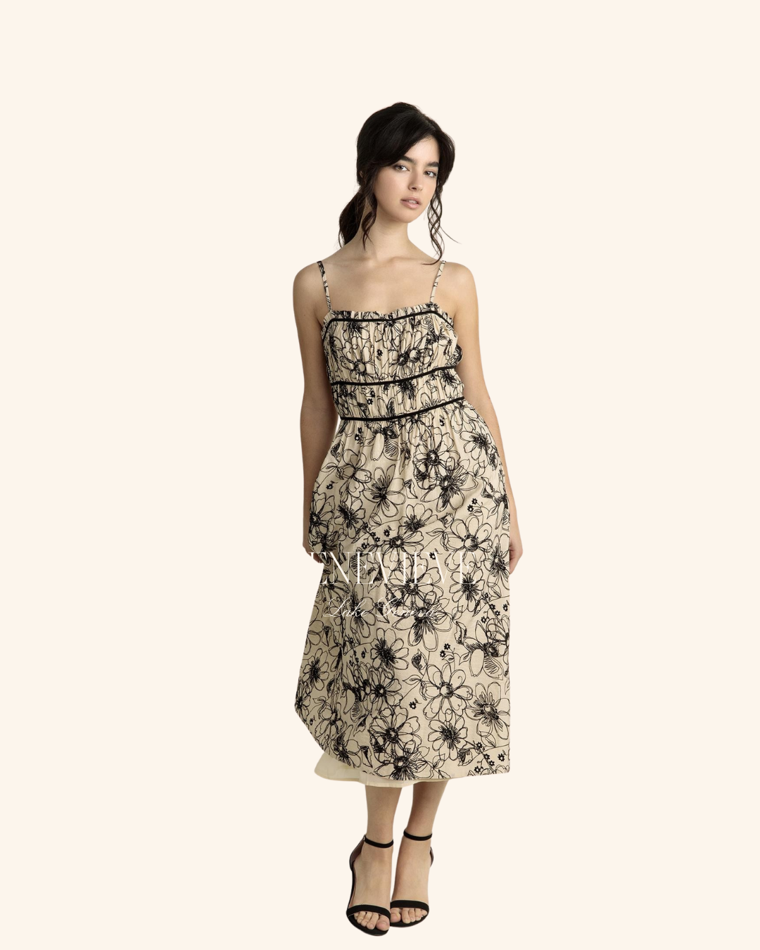 Storia Black Abstract Floral Maxi