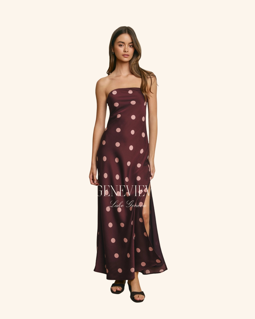 Dress Forum Polka Dot Strapless Dress