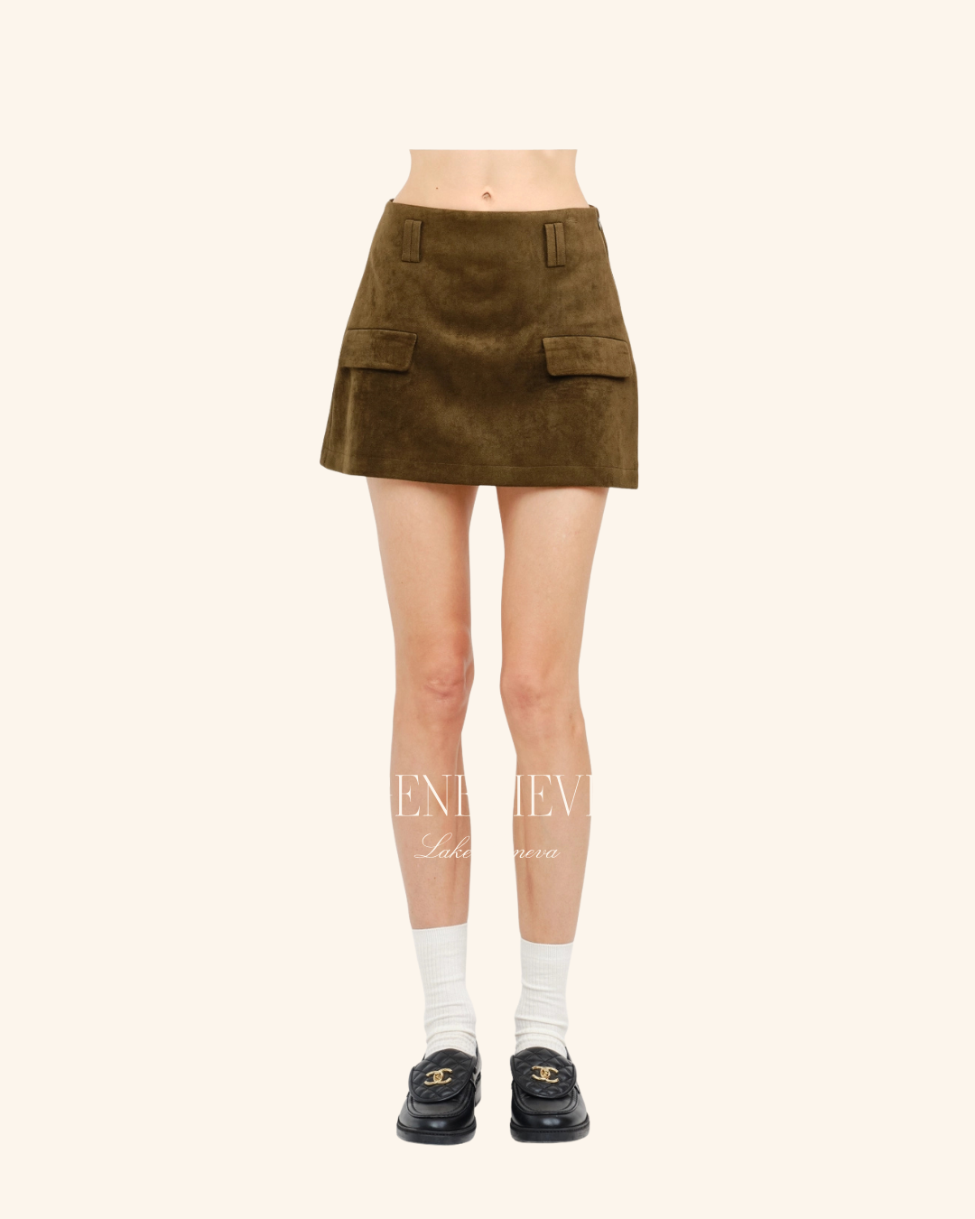 Sofie The Label Olive Vegan Mini Skirt
