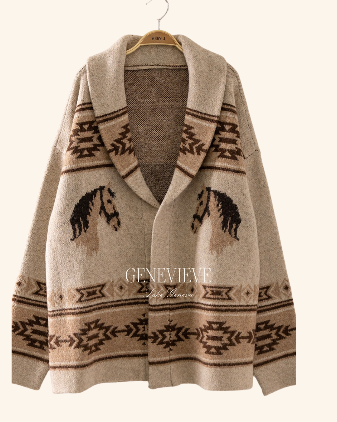 Very J Oat Horse Shoe Cardigan