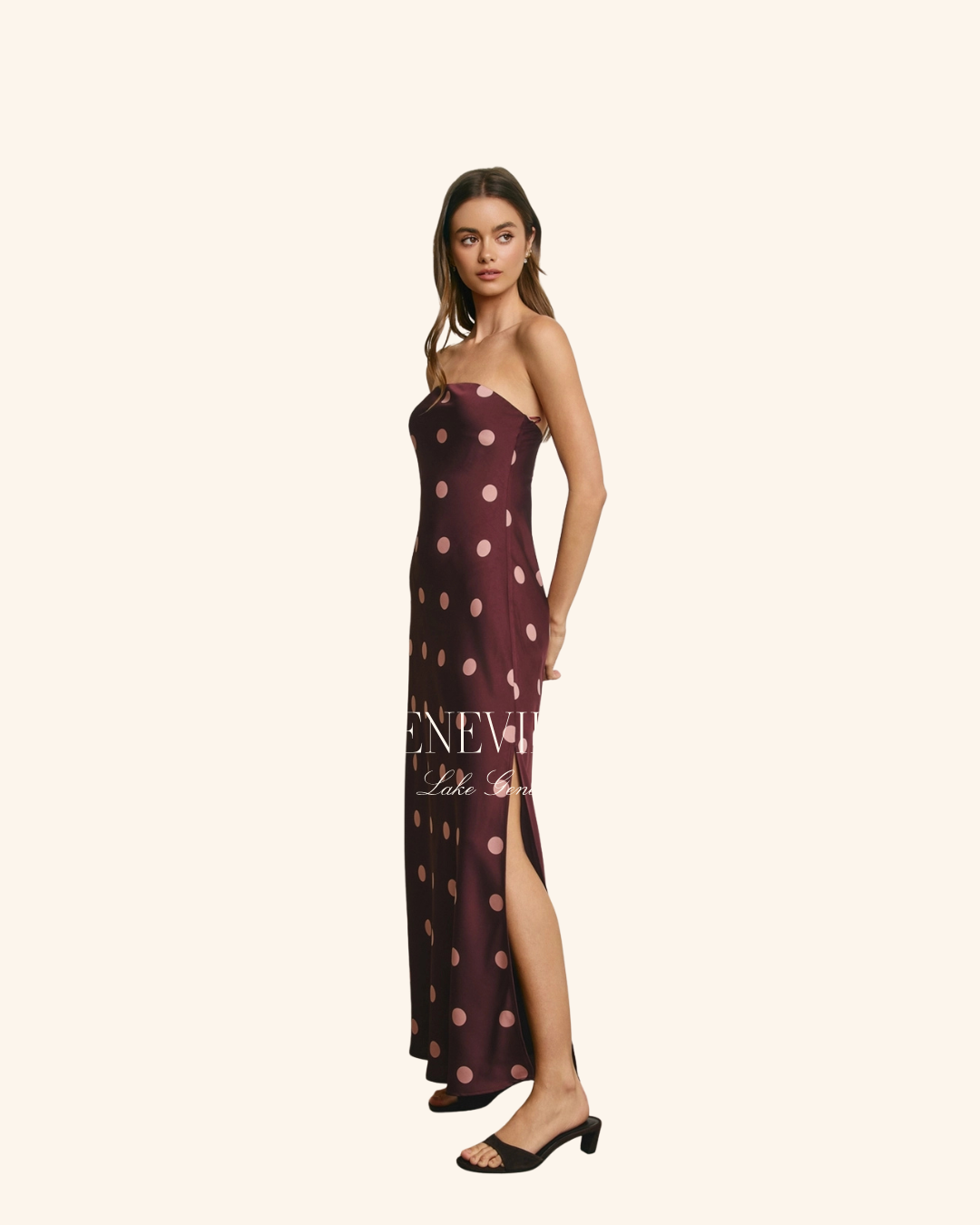 Dress Forum Polka Dot Strapless Dress