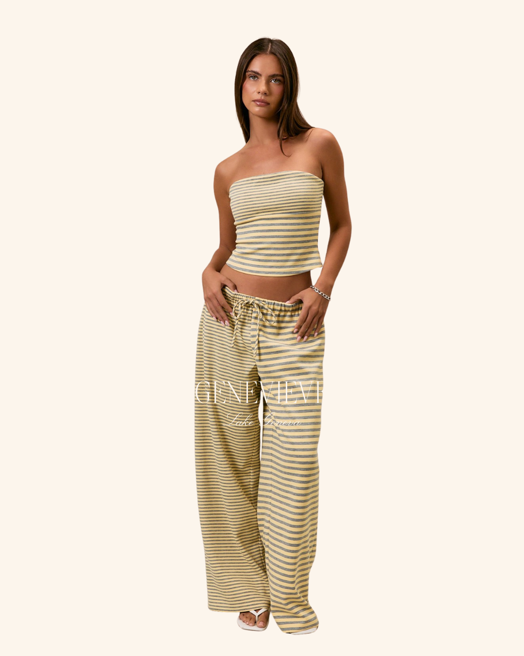Le Lis Yellow Stripe Pant