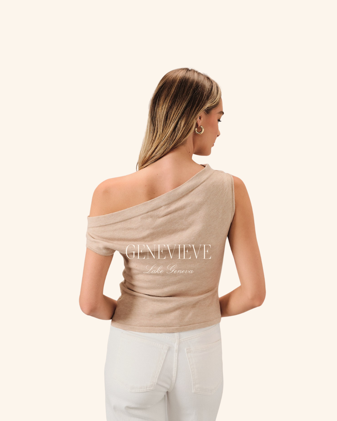 Sunday Edition Wide Neck Pleated Knit Top