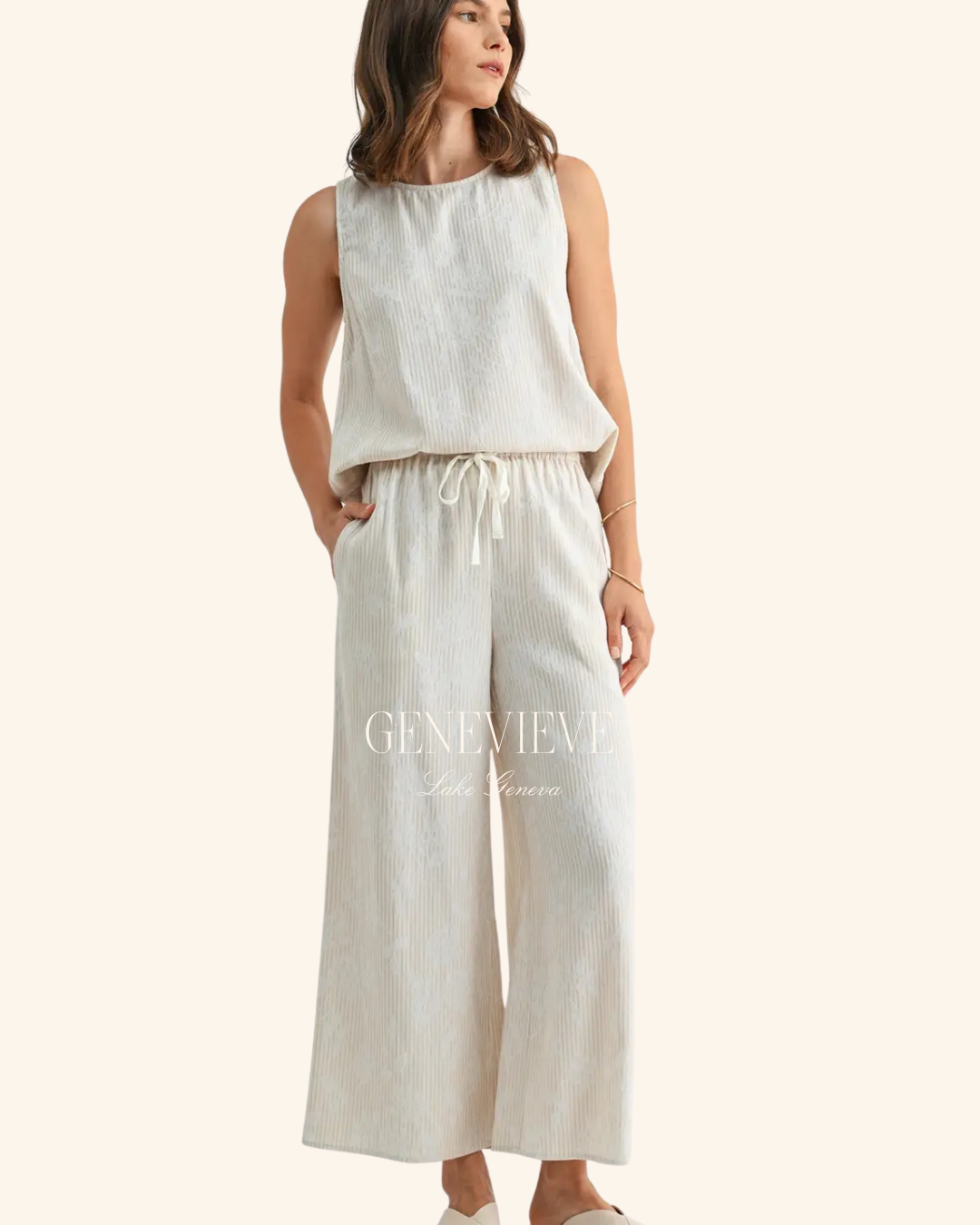 Fun2Fun Oyster Stripe Pant