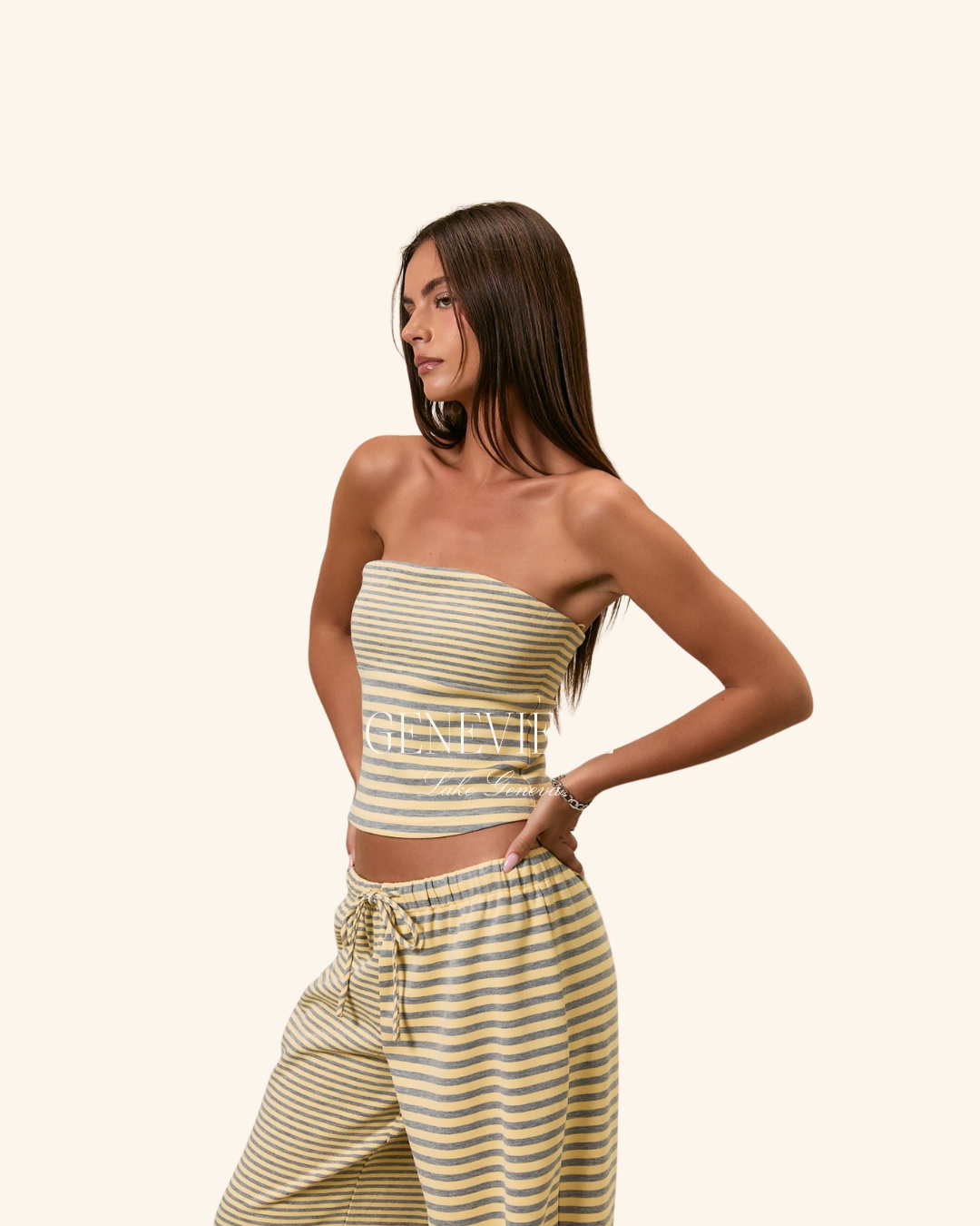 Le Lis Yellow Stripe Pant