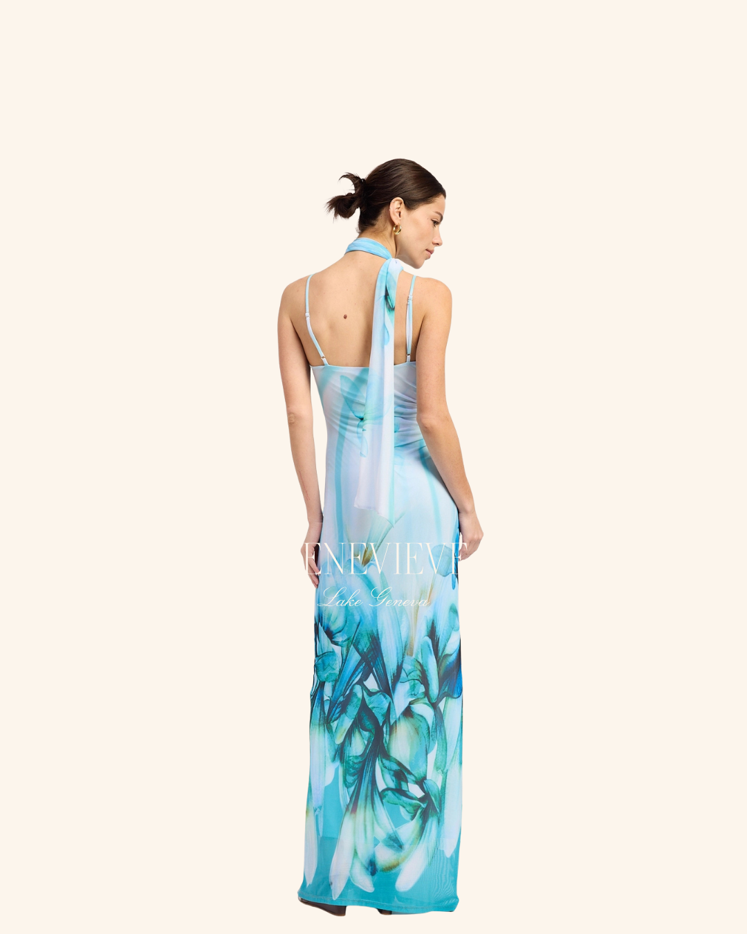Emory Park Blue Floral Mesh Maxi