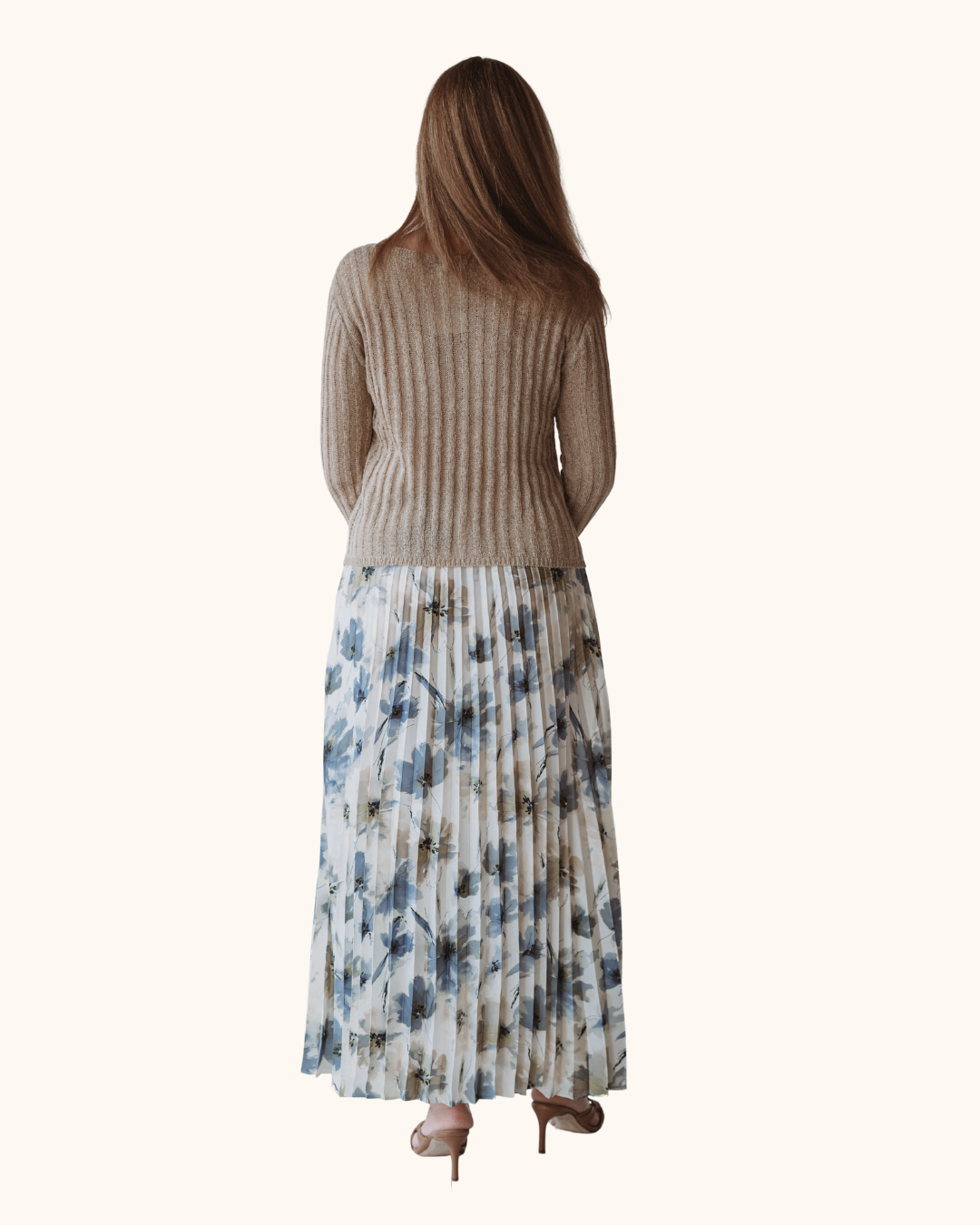 Fun2Fun Floral Pleated Satin Skirt