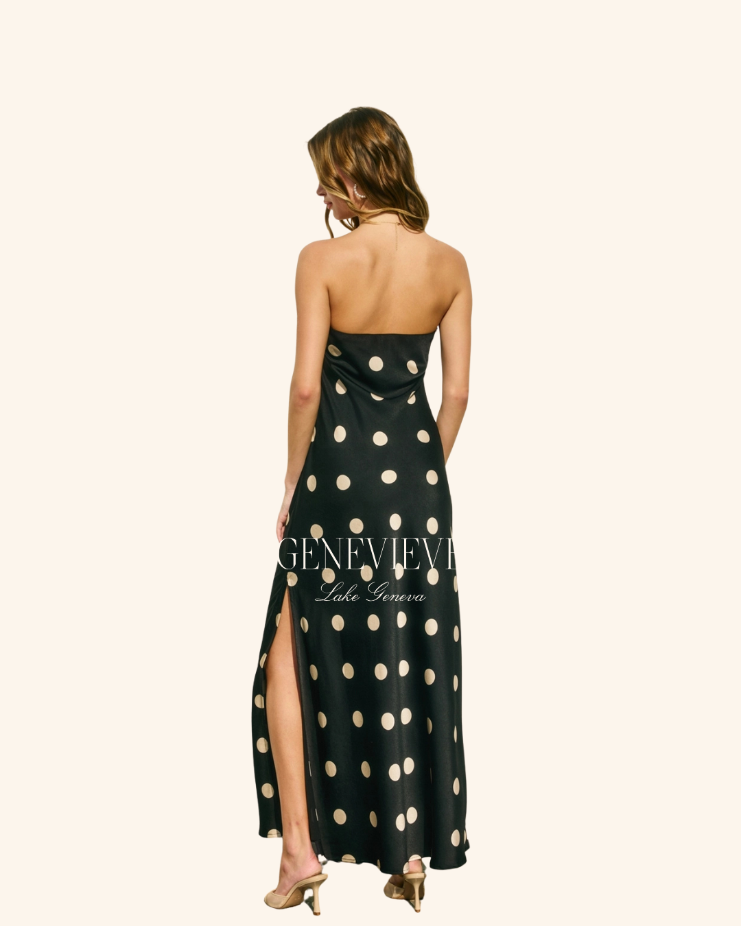 Dress Forum Polka Dot Strapless Dress
