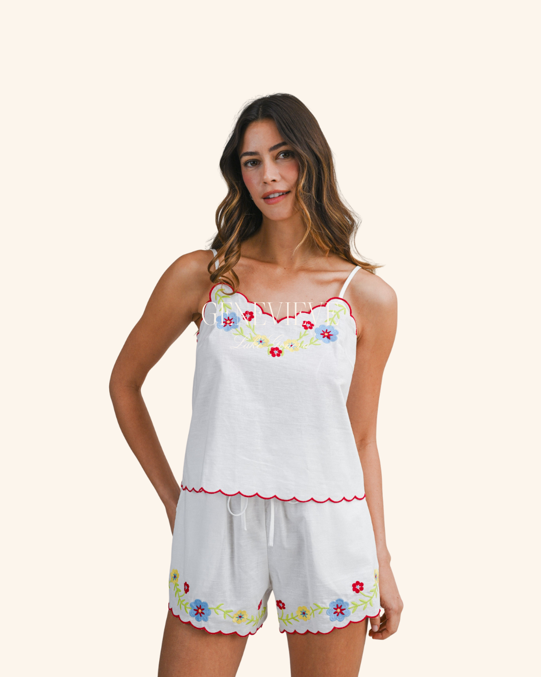 Mable Scalloped Embroidered Top