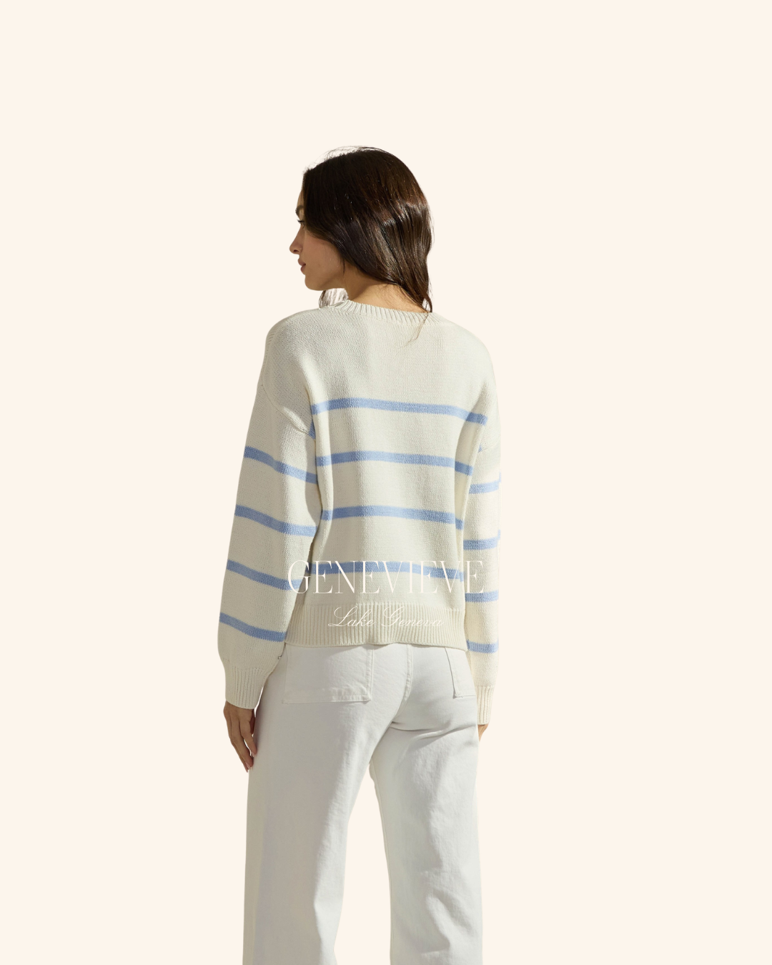 Able Blue Striped Lobster Sweater