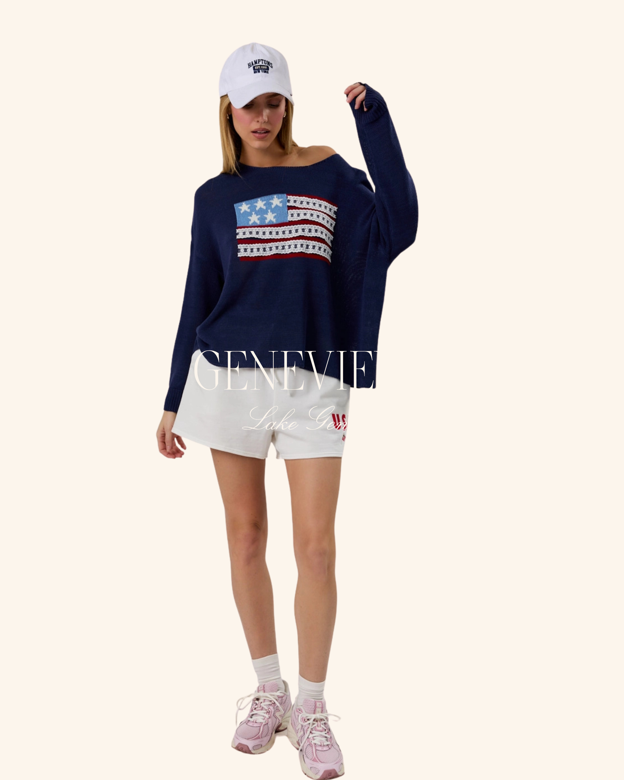 Sunday Edition USA Flag Knit Sweater