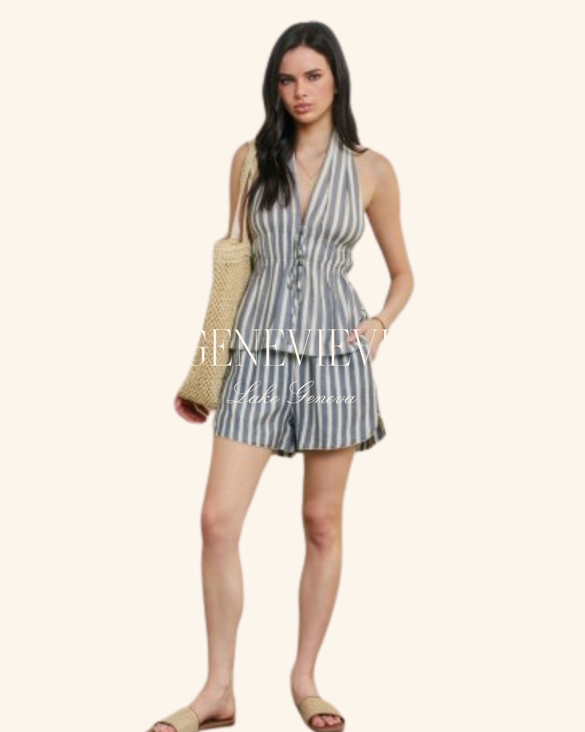 Dress Forum Chambray Stripe Shorts