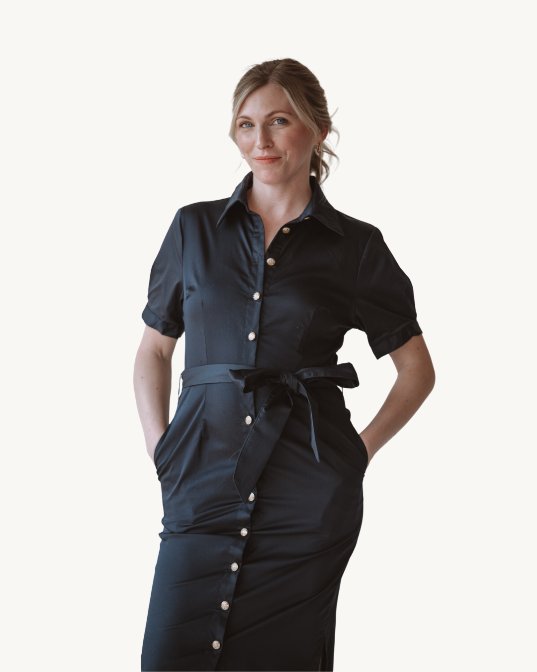 Bishop & Young Navy Jacqueline Midi Dress