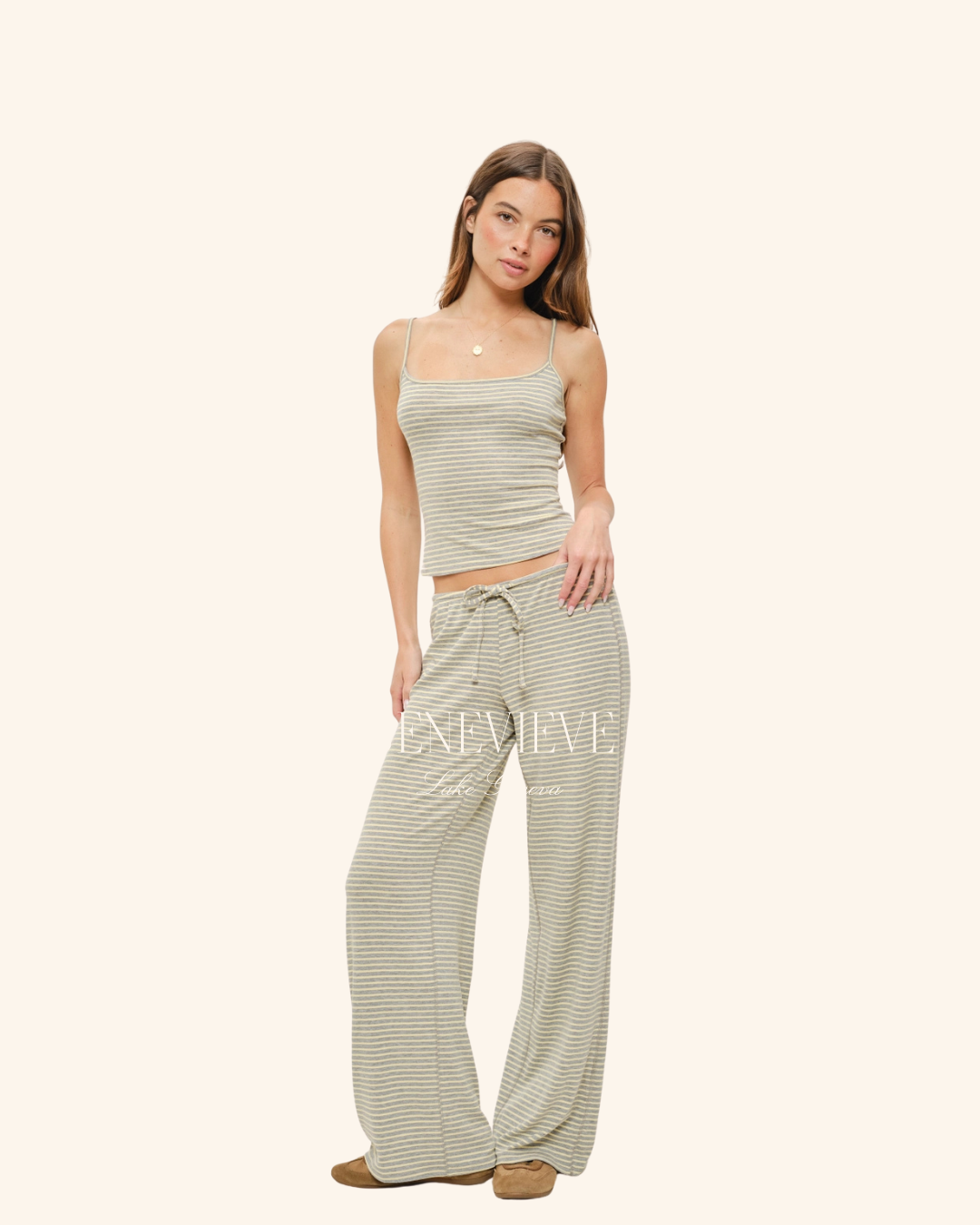 Pretty Garbage Grey Yellow Stripe Pant