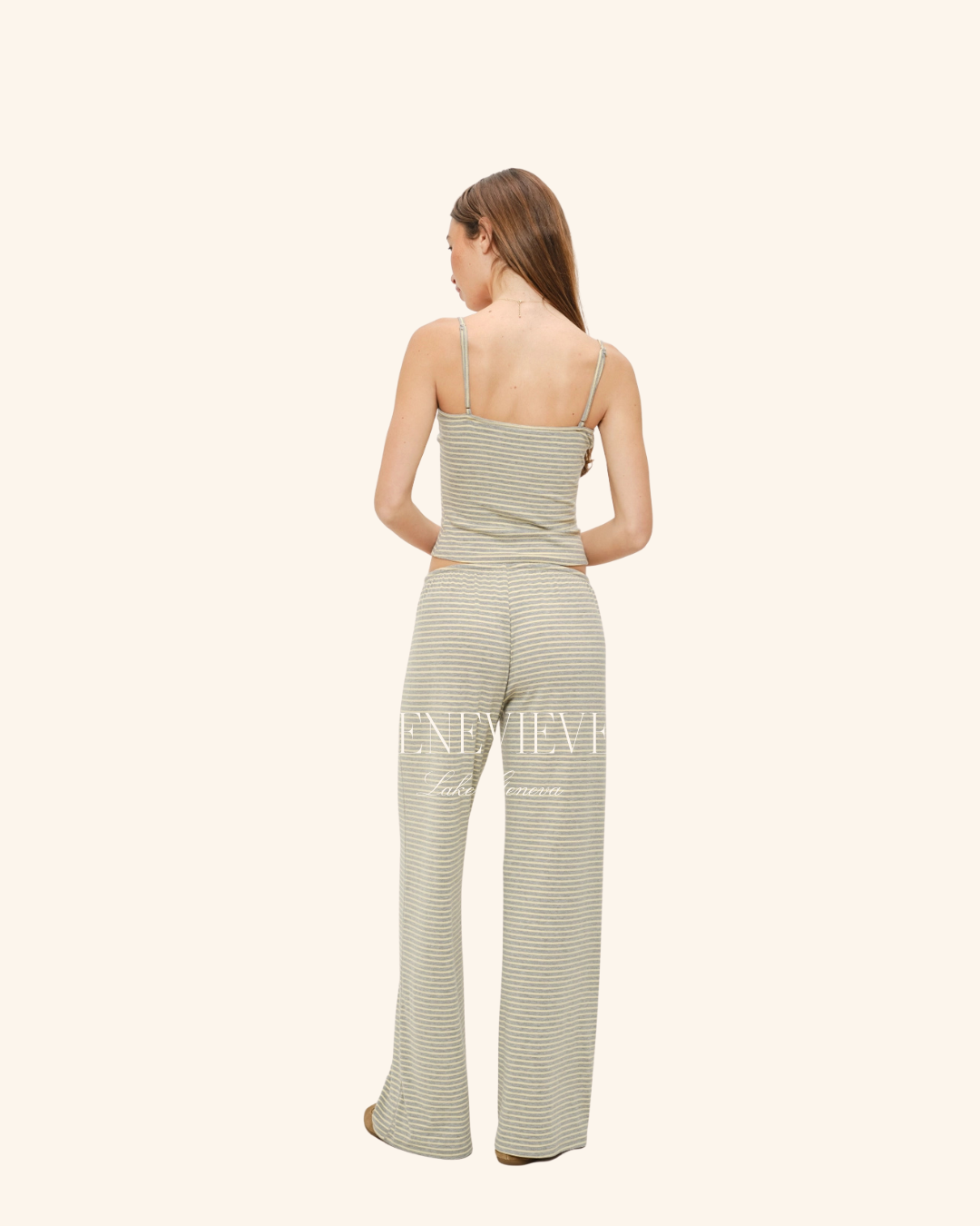 Pretty Garbage Grey Yellow Stripe Pant