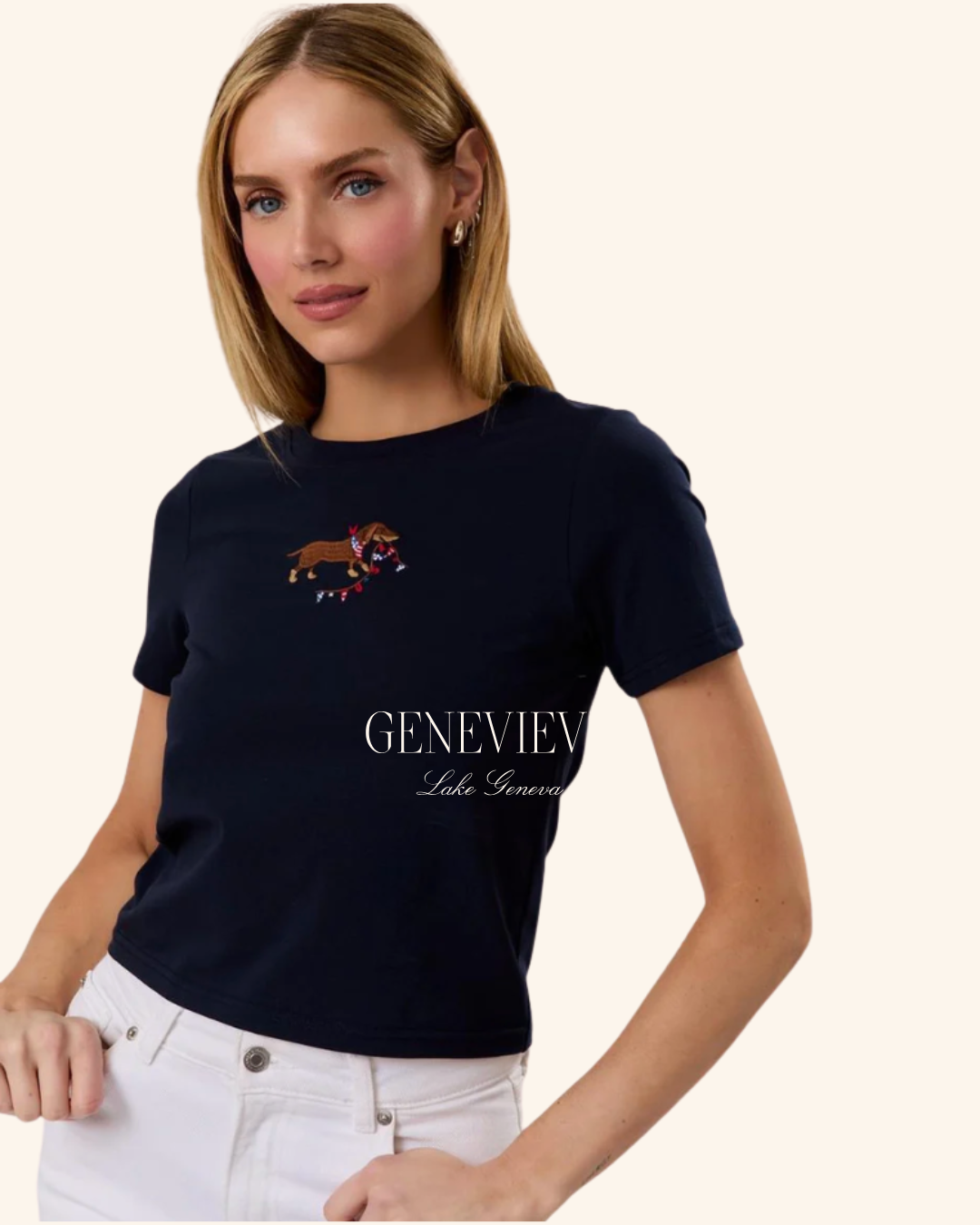 Sunday Edition Weiner Dog USA Tee