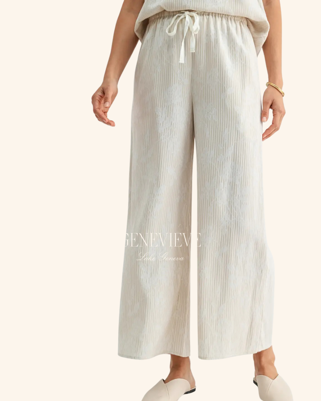 Fun2Fun Oyster Stripe Pant