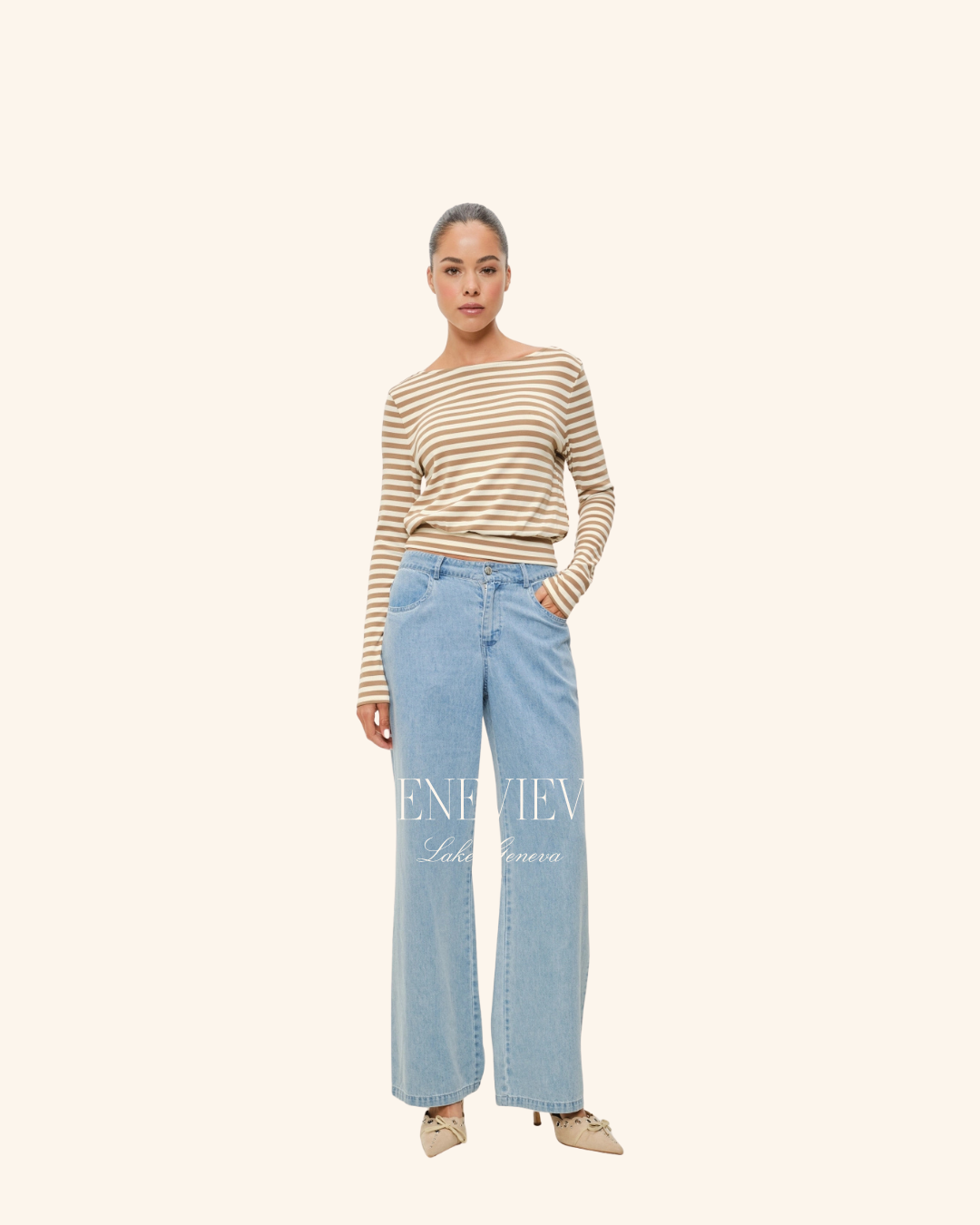 Pretty Garbage Brown Stripe Long Sleeve