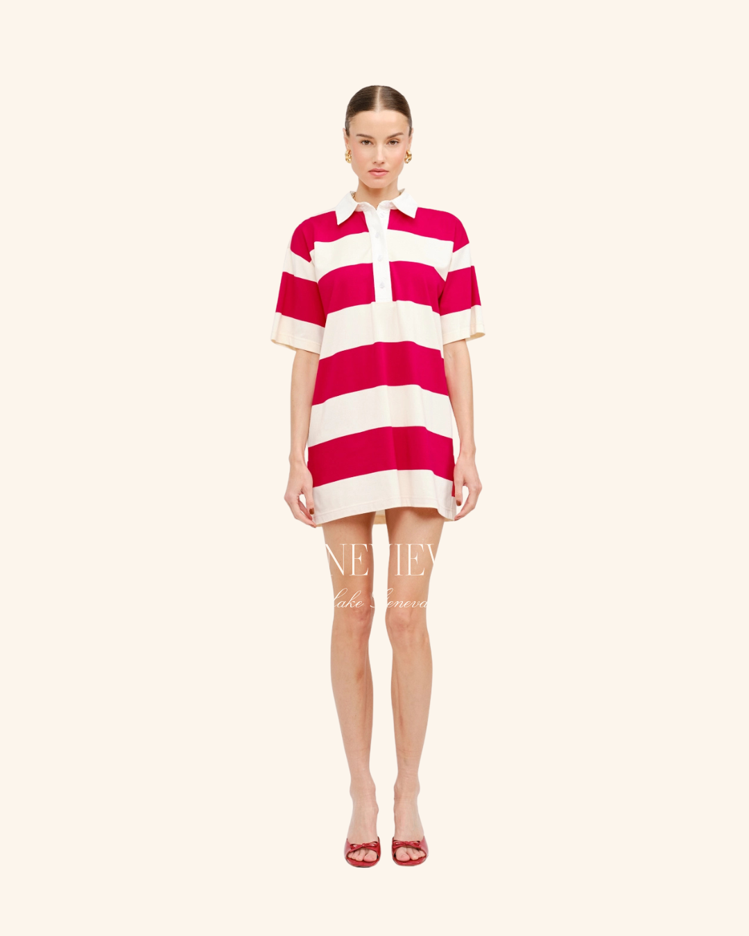 Sofie The Label Red Stripe Rugby Dress
