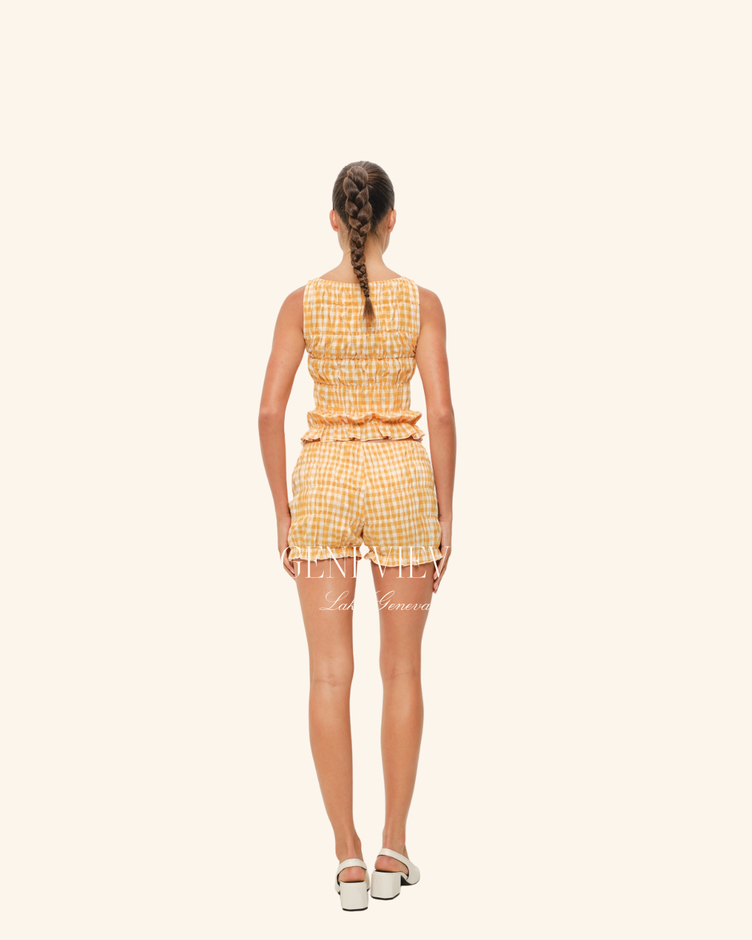 Pretty Garbage Tangergine Gingham Tank