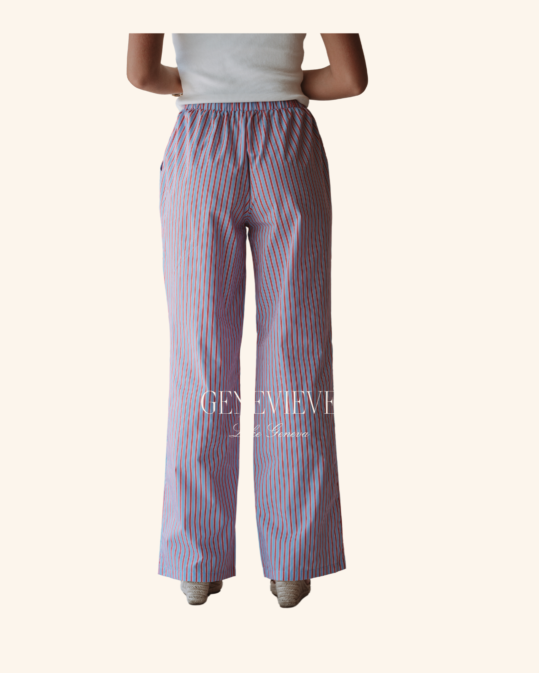 Pretty Garbage Blue Red Stripe Pant
